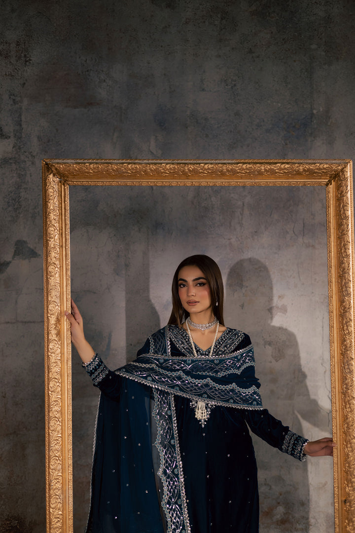  Deniz 3Pc - Velvet Formal Dress BATIKstudio  BATIK   S / Zinc / Velvet-M / Zinc / Velvet-L / Zinc / Velvet