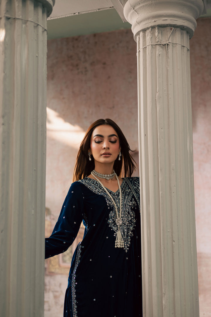  Deniz 3Pc - Velvet Formal Dress BATIKstudio  BATIK   S / Zinc / Velvet-M / Zinc / Velvet-L / Zinc / Velvet