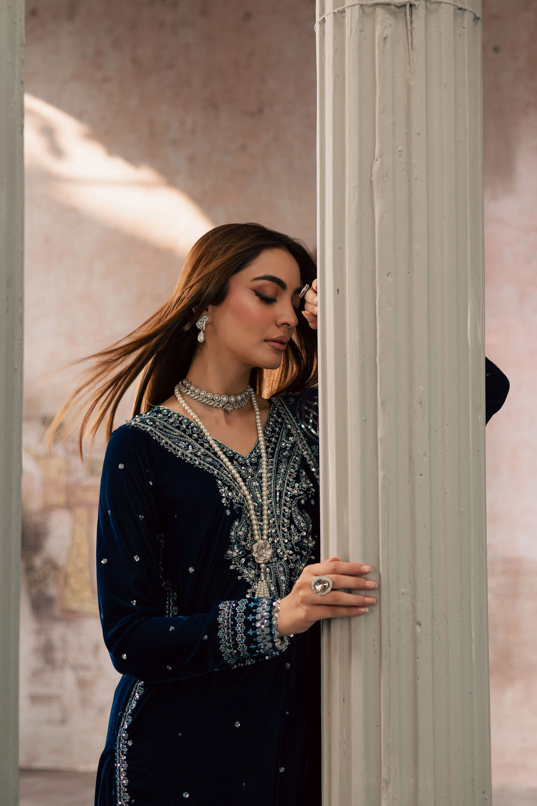  Deniz 3Pc - Velvet Formal Dress BATIKstudio  BATIK   S / Zinc / Velvet-M / Zinc / Velvet-L / Zinc / Velvet