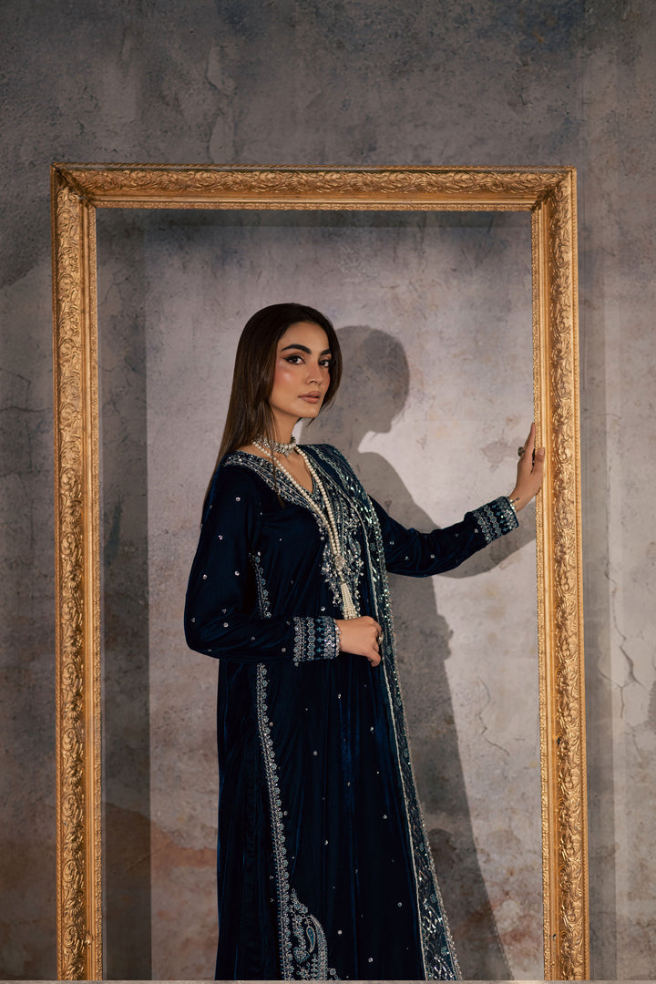  Deniz 3Pc - Velvet Formal Dress BATIKstudio  BATIK   S / Zinc / Velvet-M / Zinc / Velvet-L / Zinc / Velvet