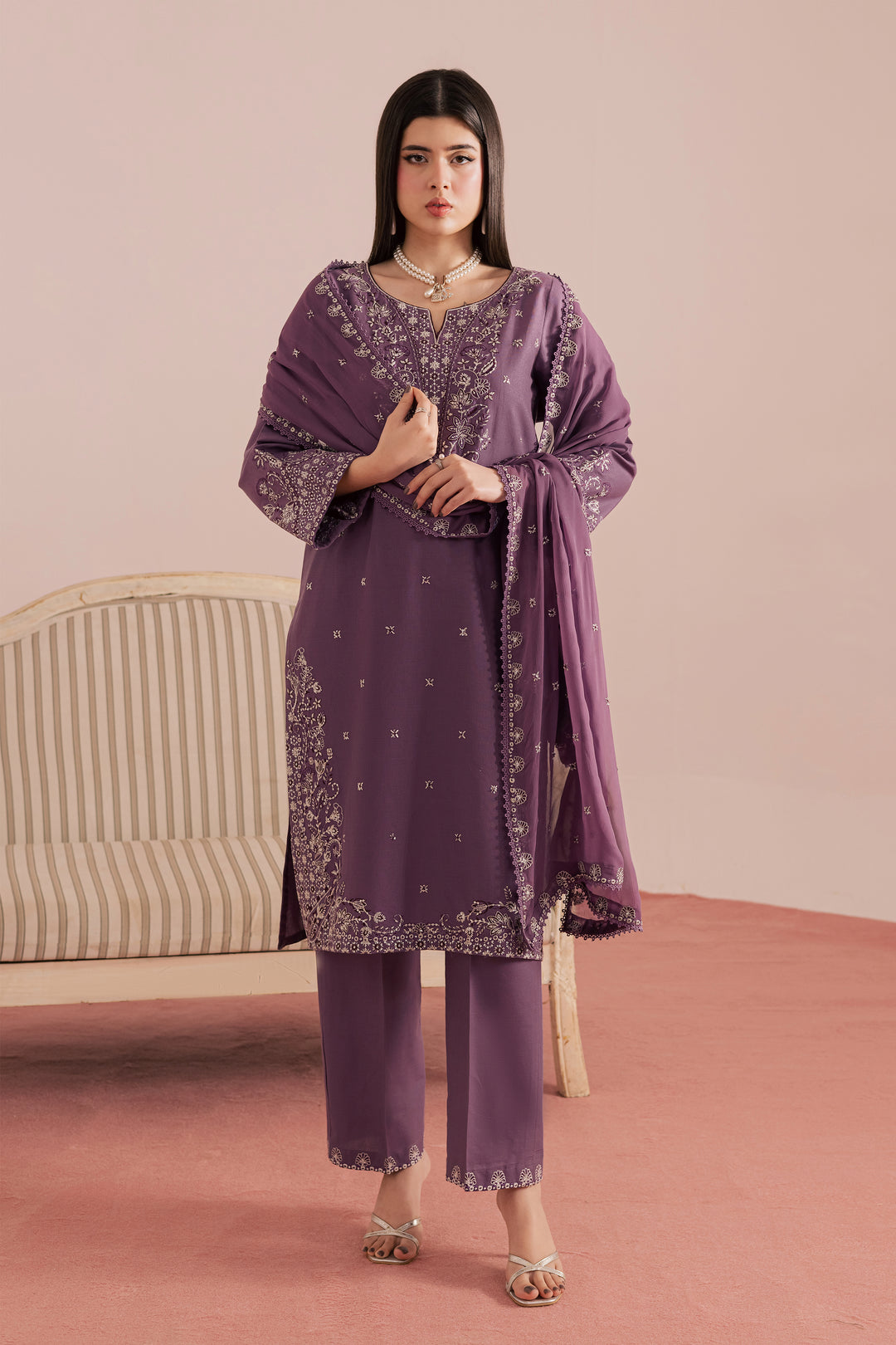  Deraya 3Pc - Embroidered Khaddar Dress BATIK WINTER PRET 2025  BATIK   XS / Grape Jam / Khaddar-S / Grape Jam / Khaddar-M / Grape Jam / Khaddar-L / Grape Jam / Khaddar-XL / Grape Jam / Khaddar