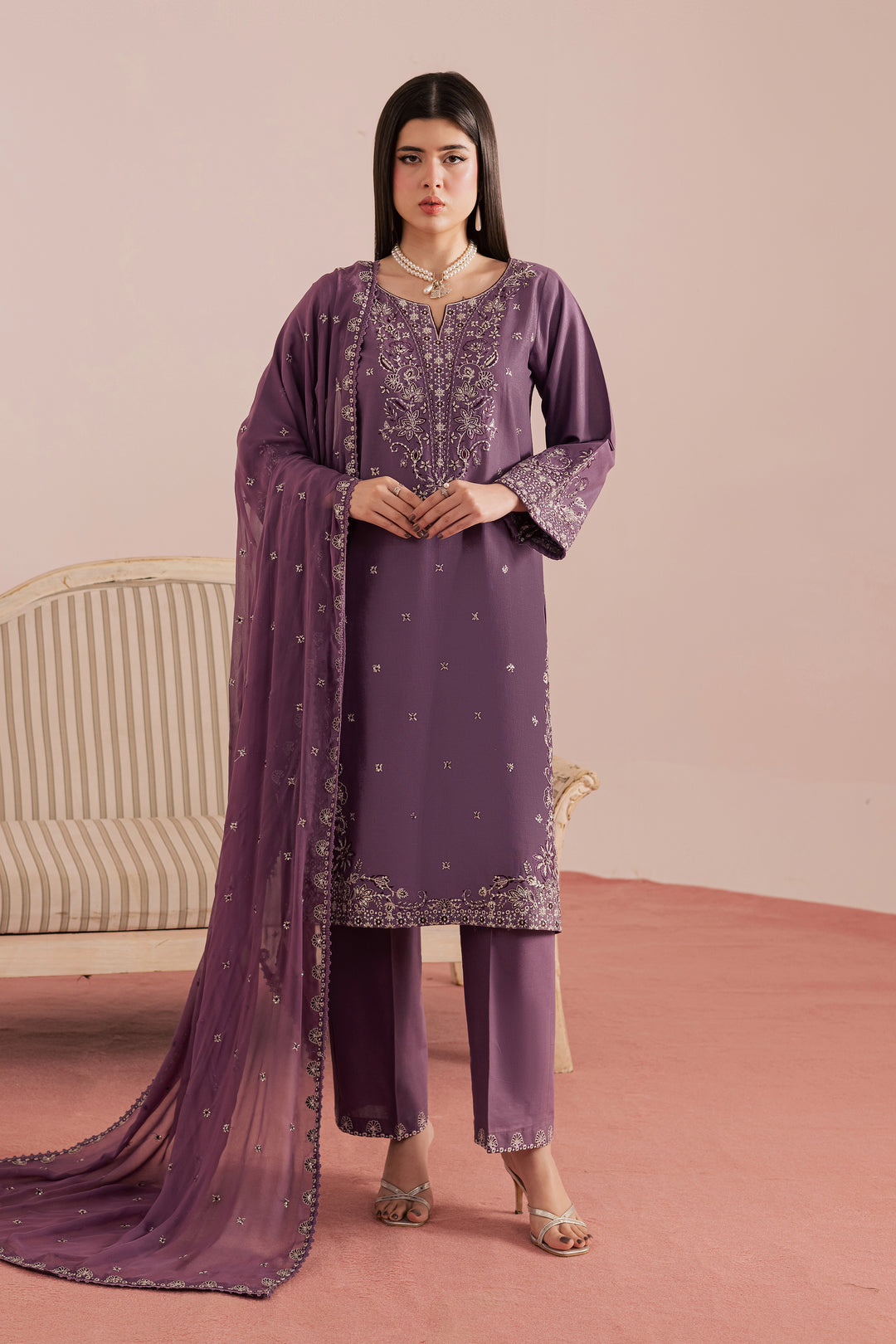  Deraya 3Pc - Embroidered Khaddar Dress BATIK WINTER PRET 2025  BATIK   XS / Grape Jam / Khaddar-S / Grape Jam / Khaddar-M / Grape Jam / Khaddar-L / Grape Jam / Khaddar-XL / Grape Jam / Khaddar