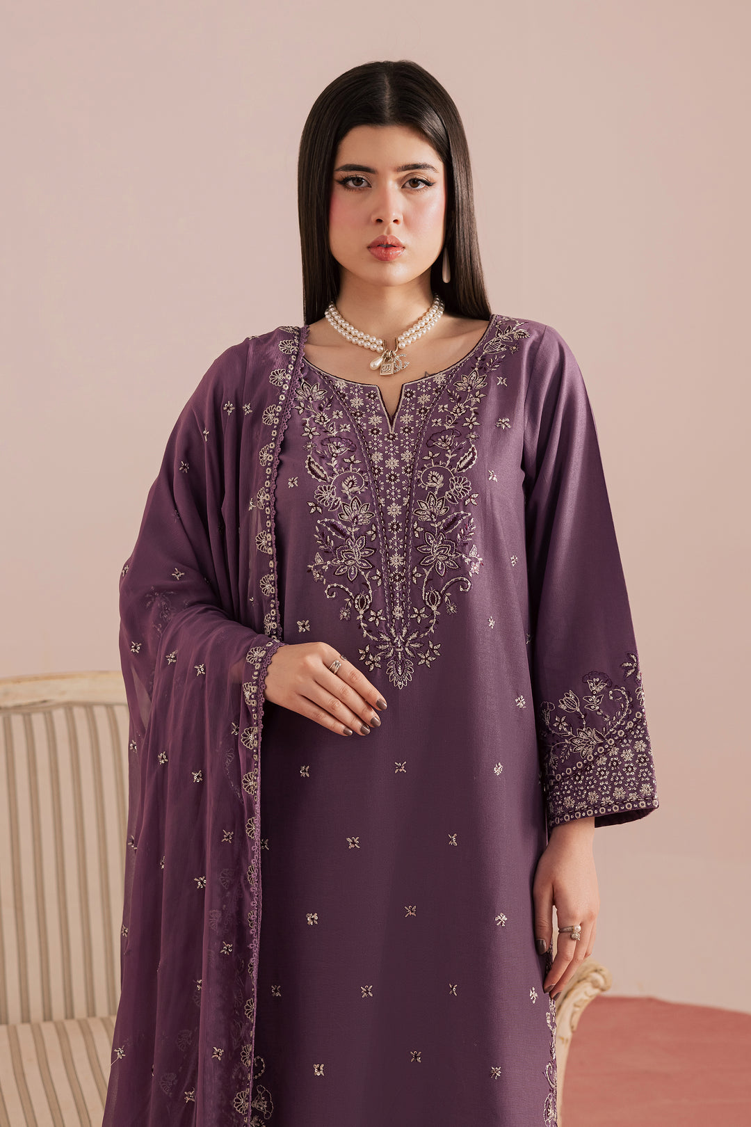  Deraya 3Pc - Embroidered Khaddar Dress BATIK WINTER PRET 2025  BATIK   XS / Grape Jam / Khaddar-S / Grape Jam / Khaddar-M / Grape Jam / Khaddar-L / Grape Jam / Khaddar-XL / Grape Jam / Khaddar