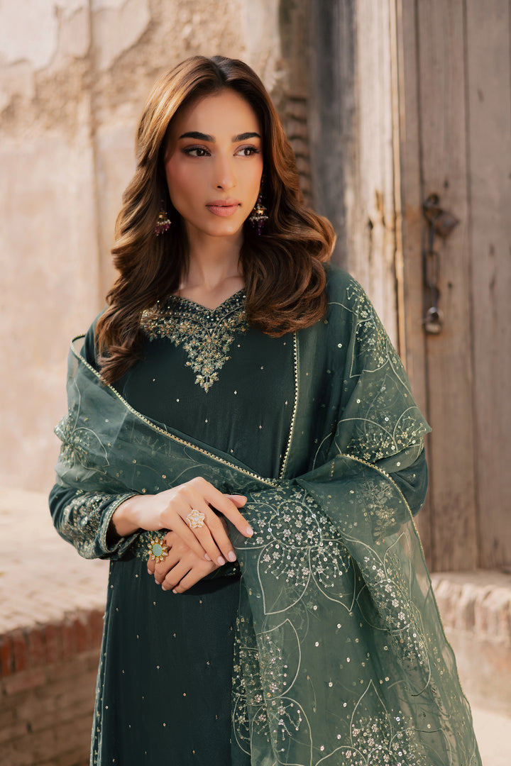  Dhamak 3Pc - Festive Velvet Pret BATIKLuxePRET  BATIK   XS / Steel Teal / Velvet-S / Steel Teal / Velvet-M / Steel Teal / Velvet-L / Steel Teal / Velvet-XL / Steel Teal / Velvet