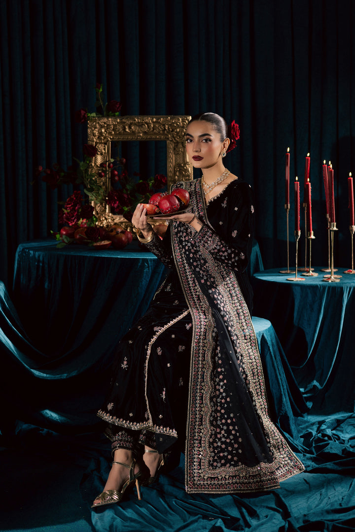  Diamond Black 3Pc - Velvet Formal Dress BATIKstudio  BATIK   S / Black / Velvet-M / Black / Velvet-L / Black / Velvet