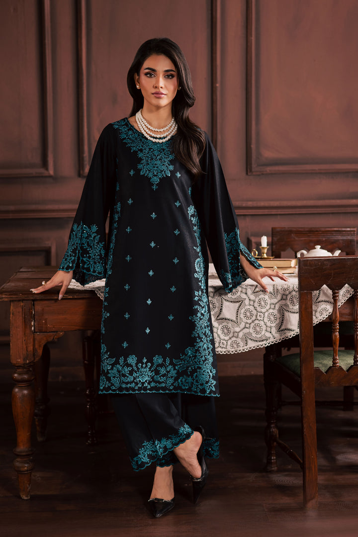 Dreamboat 2Pc - Embroidered Karandi Dress BATIK WINTER PRET 2025  BATIK   XS / Black / Karandi-S / Black / Karandi-M / Black / Karandi-L / Black / Karandi-XL / Black / Karandi