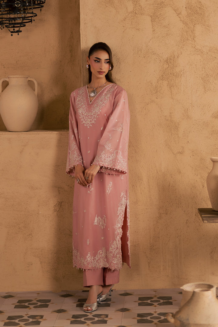  Dublin 2Pc - Embroidered Festive Pret BATIKSS26  BATIK   XS / Peach / Paper Silk-S / Peach / Paper Silk-M / Peach / Paper Silk-L / Peach / Paper Silk-XL / Peach / Paper Silk