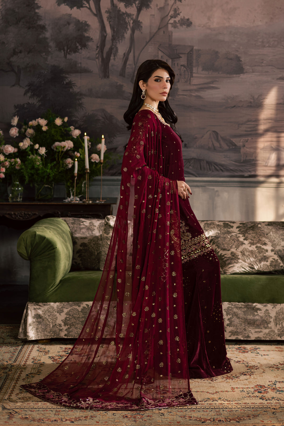  Dust Rose 3Pc - Velvet Luxe Pret BATIKLuxePRET2025  BATIK   XS / Old Mauve / Velvet-S / Old Mauve / Velvet-M / Old Mauve / Velvet-L / Old Mauve / Velvet-XL / Old Mauve / Velvet