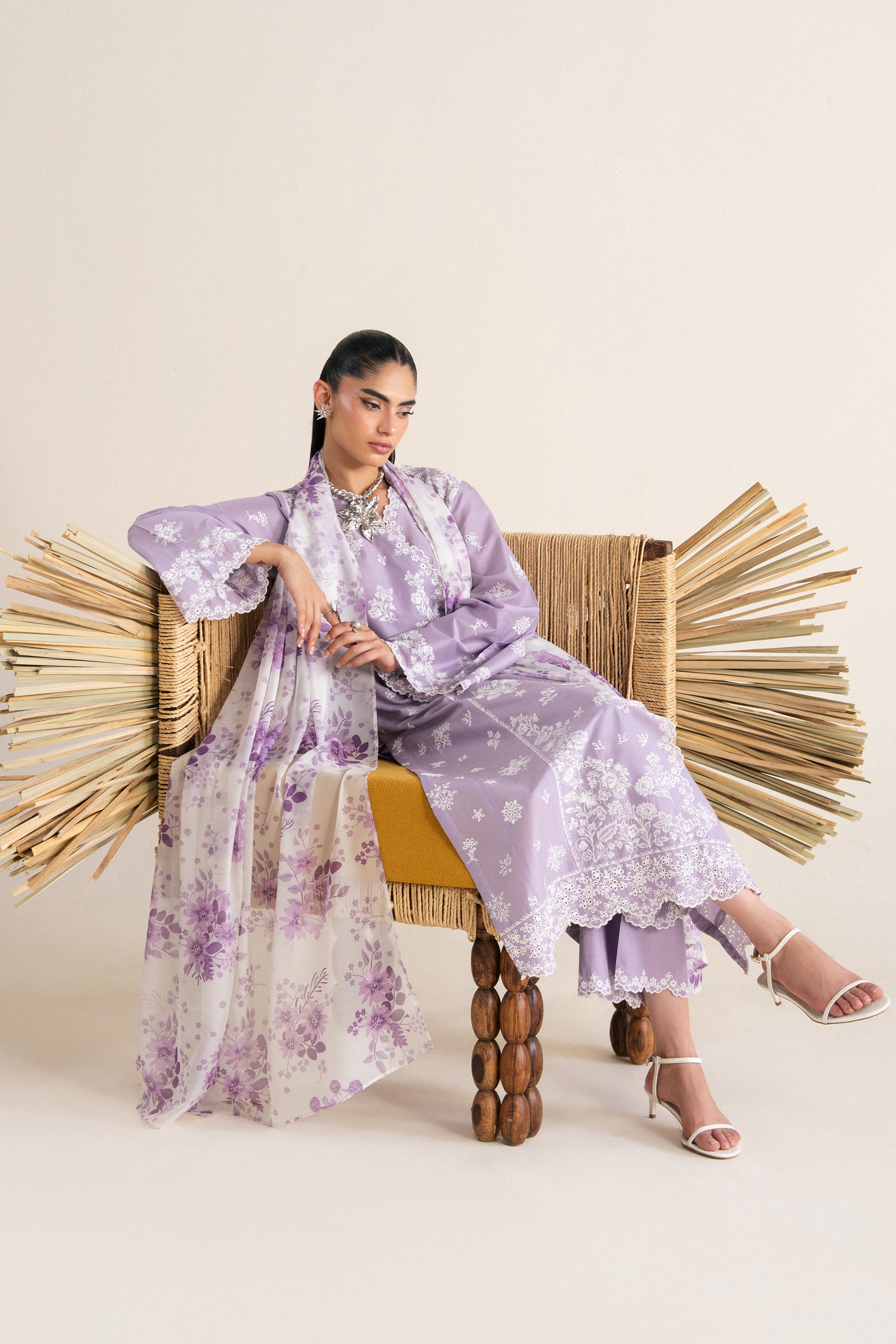  Dusty Lilac 3Pc - Festive Eid Pret BATIKSS26  BATIK   XS / Lilac / Pima Lawn-S / Lilac / Pima Lawn-M / Lilac / Pima Lawn-L / Lilac / Pima Lawn-XL / Lilac / Pima Lawn