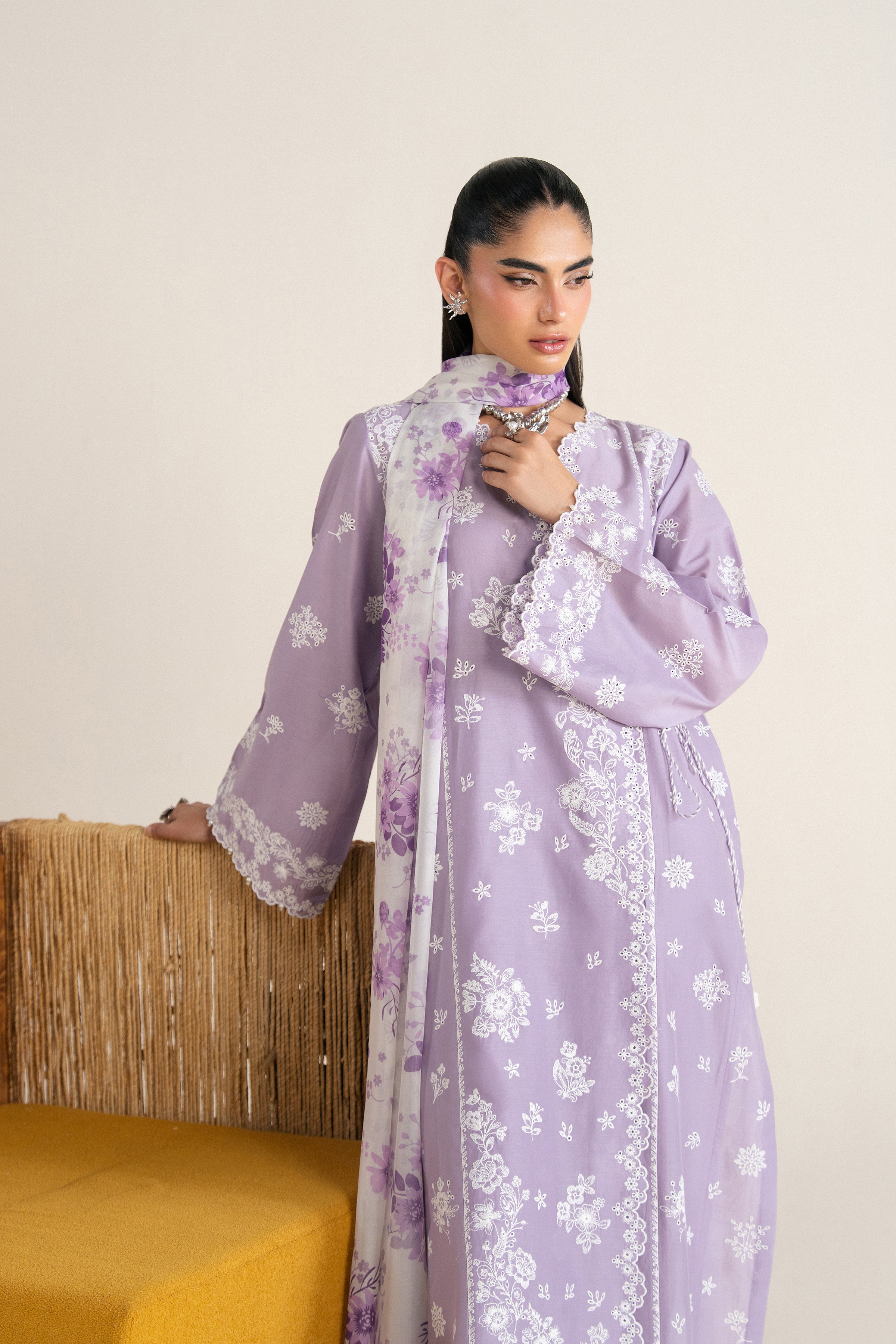  Dusty Lilac 3Pc - Festive Eid Pret BATIKSS26  BATIK   XS / Lilac / Pima Lawn-S / Lilac / Pima Lawn-M / Lilac / Pima Lawn-L / Lilac / Pima Lawn-XL / Lilac / Pima Lawn