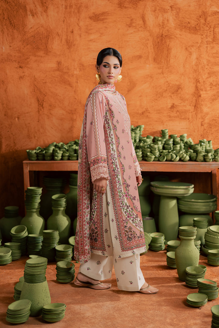  Dusty Peach 3Pc - Printed Lawn Dress BATIKEID2026  BATIK   XS / Peach / Lawn-S / Peach / Lawn-M / Peach / Lawn-L / Peach / Lawn-XL / Peach / Lawn