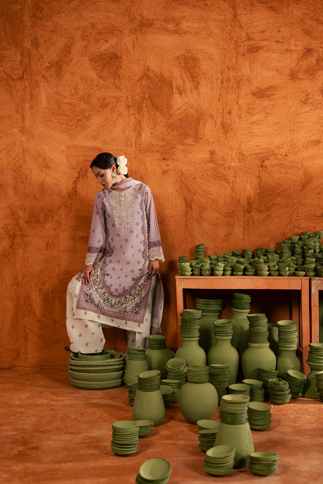  Dusty Plum 3Pc - Printed Lawn Dress BATIKEID2026  BATIK   XS / Lilac / Lawn-S / Lilac / Lawn-M / Lilac / Lawn-L / Lilac / Lawn-XL / Lilac / Lawn