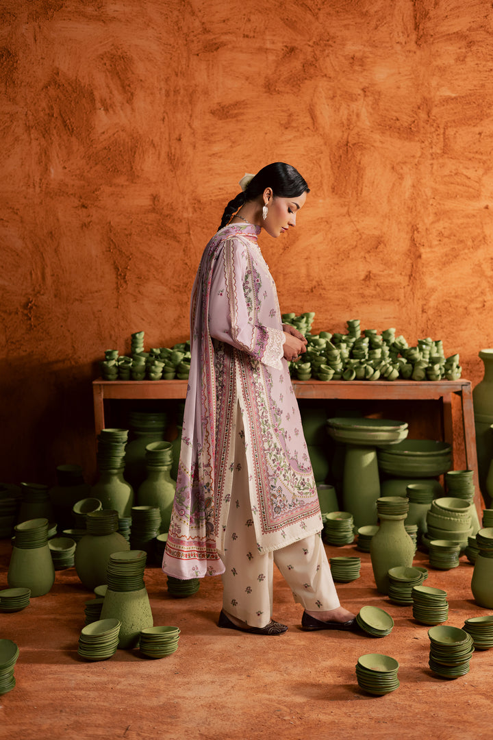  Dusty Plum 3Pc - Printed Lawn Dress BATIKEID2026  BATIK   XS / Lilac / Lawn-S / Lilac / Lawn-M / Lilac / Lawn-L / Lilac / Lawn-XL / Lilac / Lawn