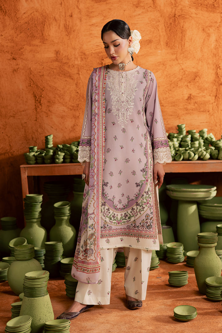  Dusty Plum 3Pc - Printed Lawn Dress BATIKEID2026  BATIK   XS / Lilac / Lawn-S / Lilac / Lawn-M / Lilac / Lawn-L / Lilac / Lawn-XL / Lilac / Lawn