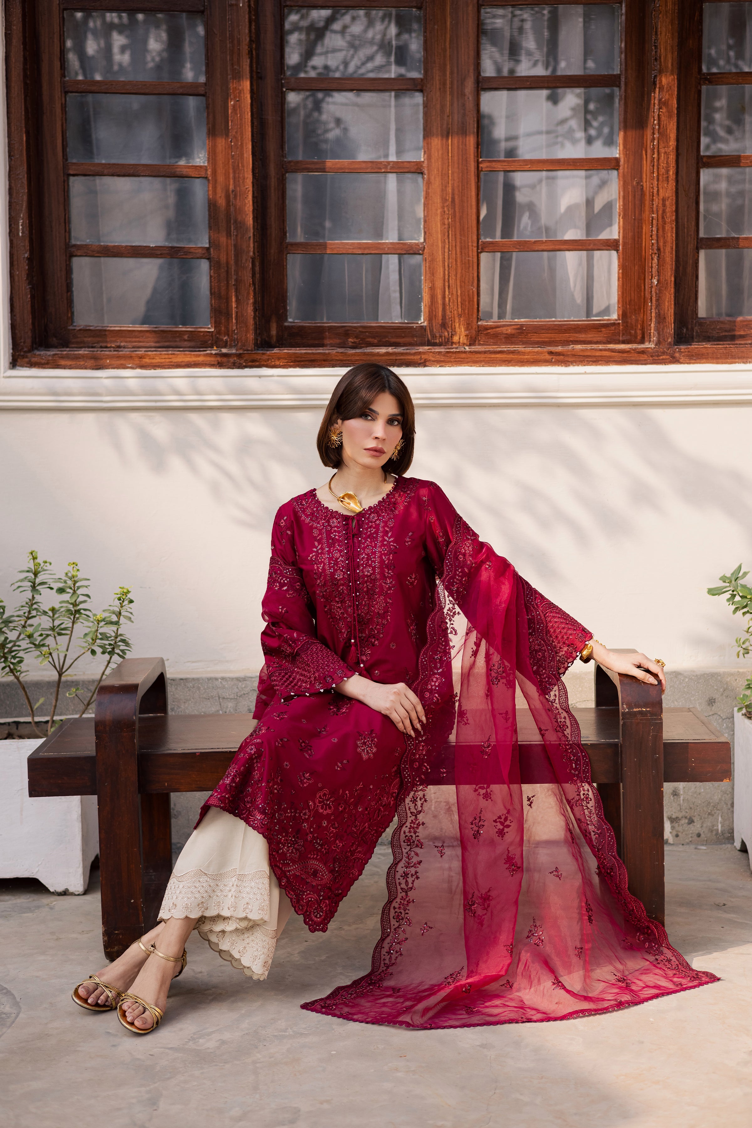  Ecuador 3Pc - Festive Embroidered Lawn BATIKEID2026  BATIK   XS / Beet Red / Pima Lawn-S / Beet Red / Pima Lawn-M / Beet Red / Pima Lawn-L / Beet Red / Pima Lawn-XL / Beet Red / Pima Lawn