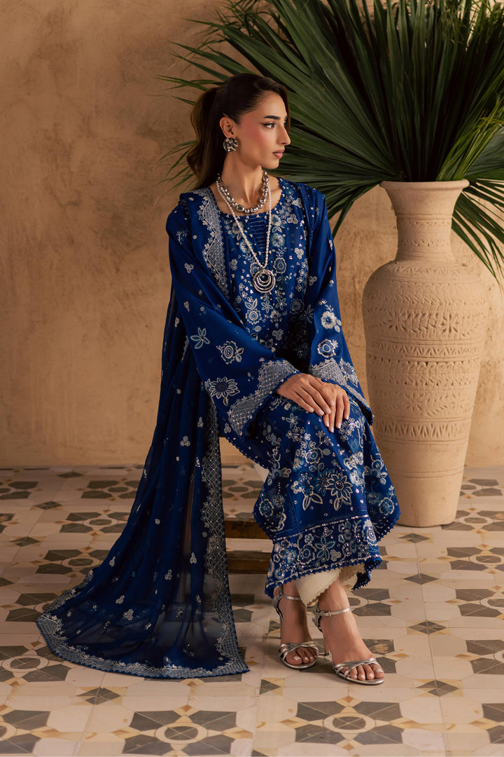  Eirlys 3Pc - Embroidered Festive Pret BATIKSS26  BATIK   XS / Electric Blue / Pima Lawn-S / Electric Blue / Pima Lawn-M / Electric Blue / Pima Lawn-L / Electric Blue / Pima Lawn-XL / Electric Blue / Pima Lawn