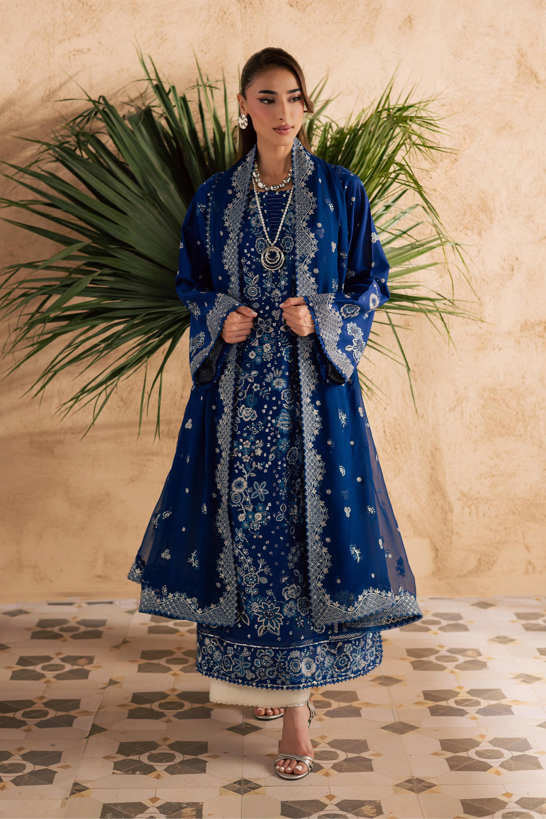  Eirlys 3Pc - Embroidered Festive Pret BATIKSS26  BATIK   XS / Electric Blue / Pima Lawn-S / Electric Blue / Pima Lawn-M / Electric Blue / Pima Lawn-L / Electric Blue / Pima Lawn-XL / Electric Blue / Pima Lawn