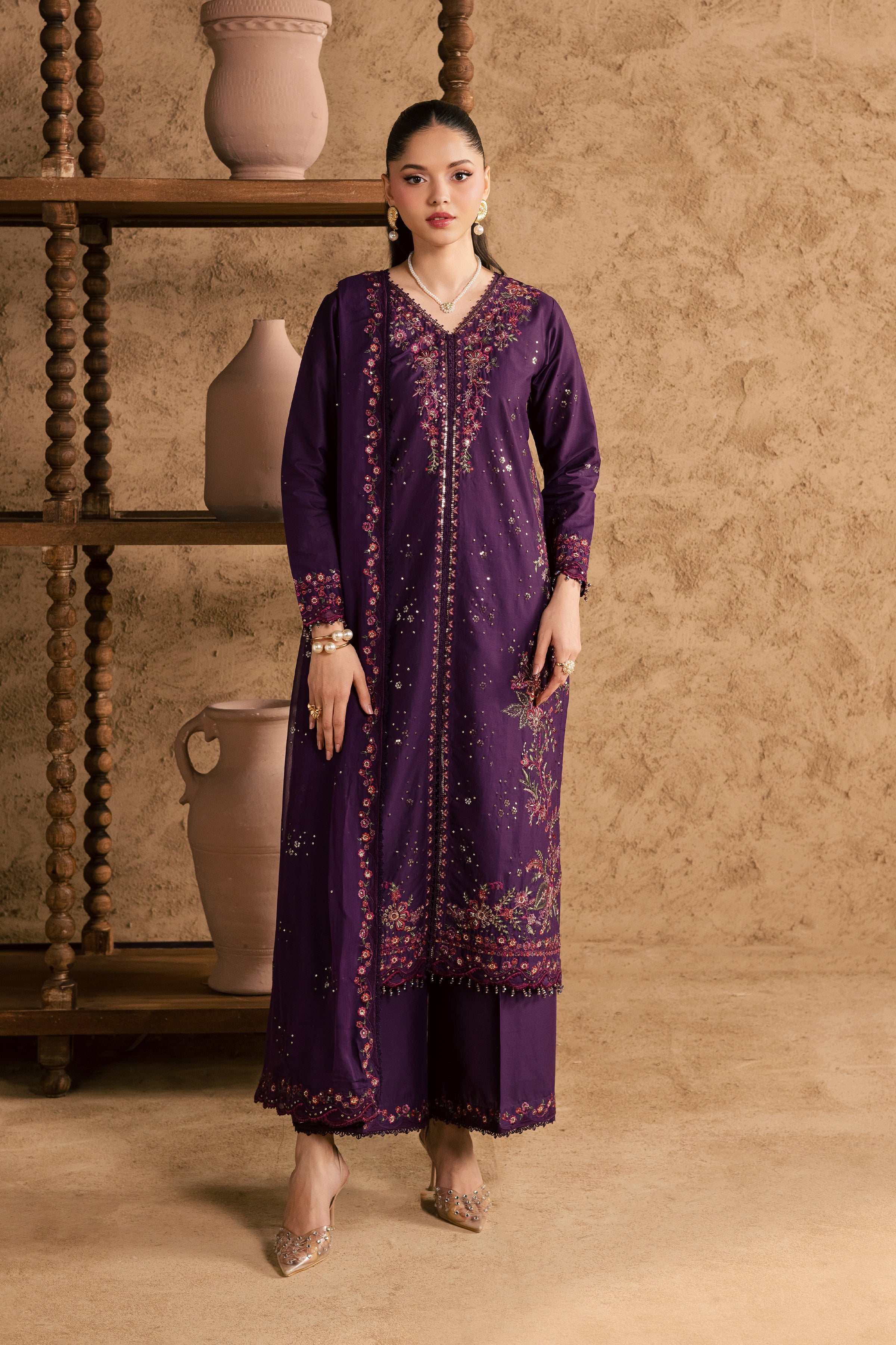  Elaya 3Pc - Festive Eid Pret BATIKEID2026  BATIK   XS / Purple / Giza-S / Purple / Giza-M / Purple / Giza-L / Purple / Giza-XL / Purple / Giza