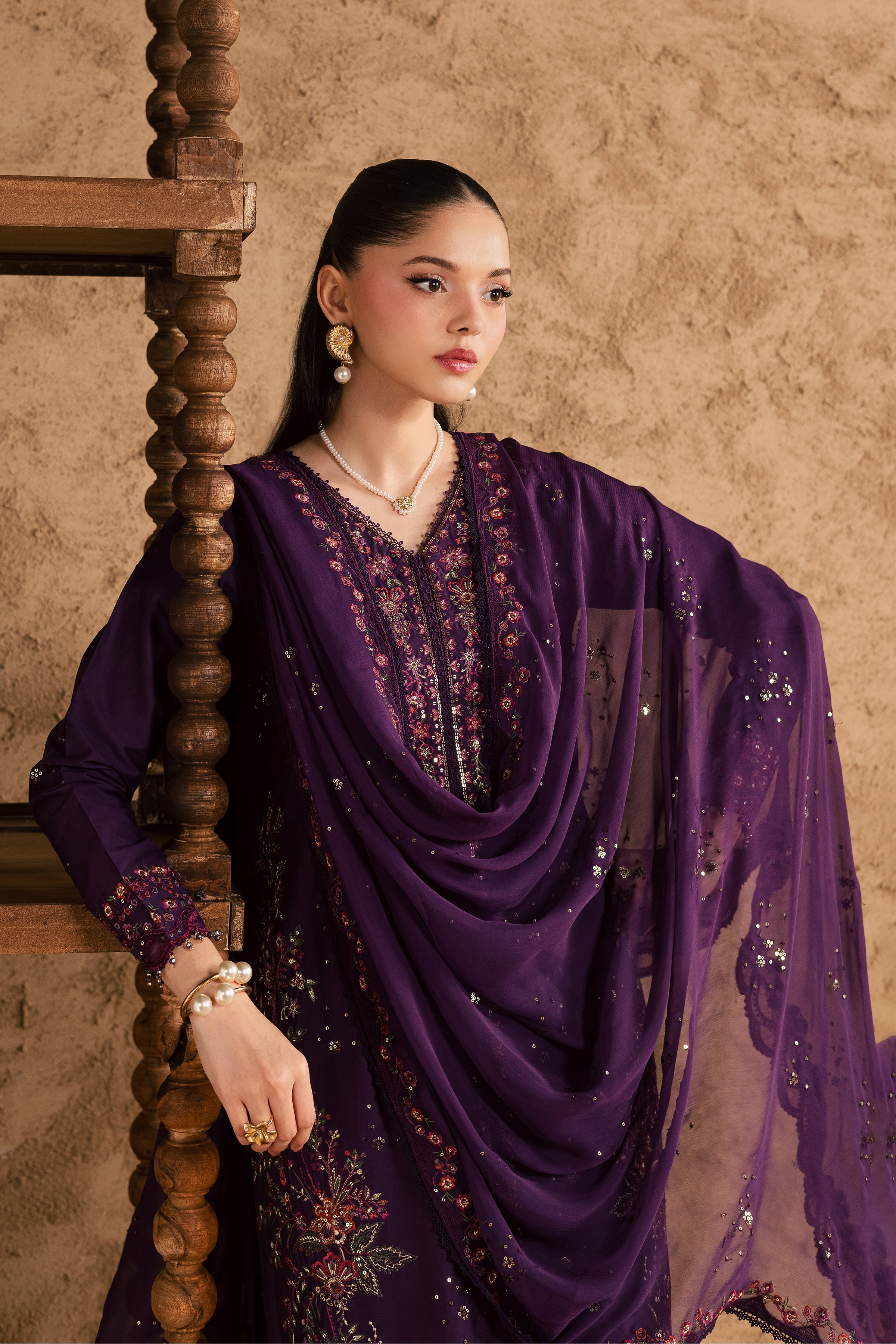  Elaya 3Pc - Festive Eid Pret BATIKEID2026  BATIK   XS / Purple / Giza-S / Purple / Giza-M / Purple / Giza-L / Purple / Giza-XL / Purple / Giza