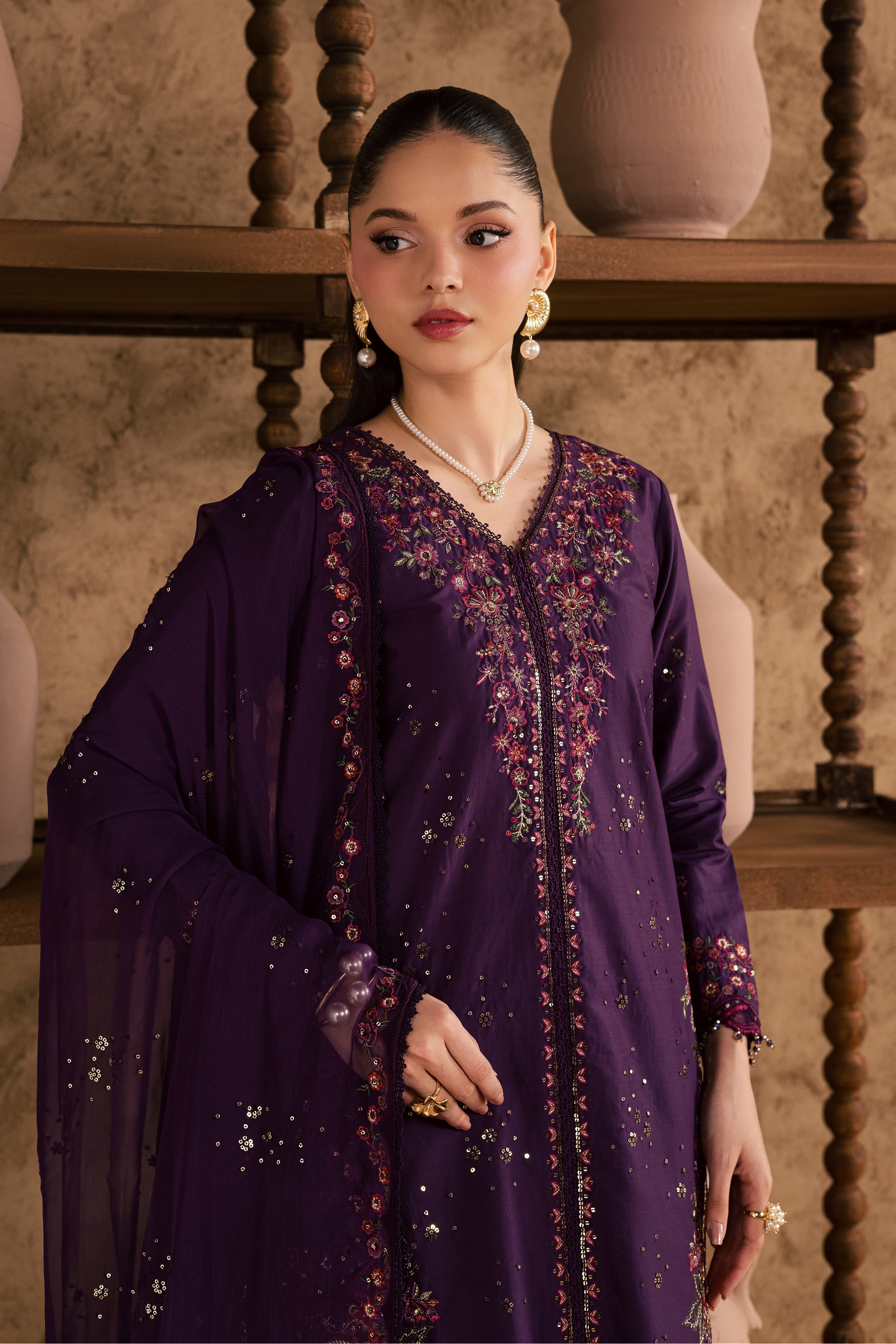  Elaya 3Pc - Festive Eid Pret BATIKEID2026  BATIK   XS / Purple / Giza-S / Purple / Giza-M / Purple / Giza-L / Purple / Giza-XL / Purple / Giza