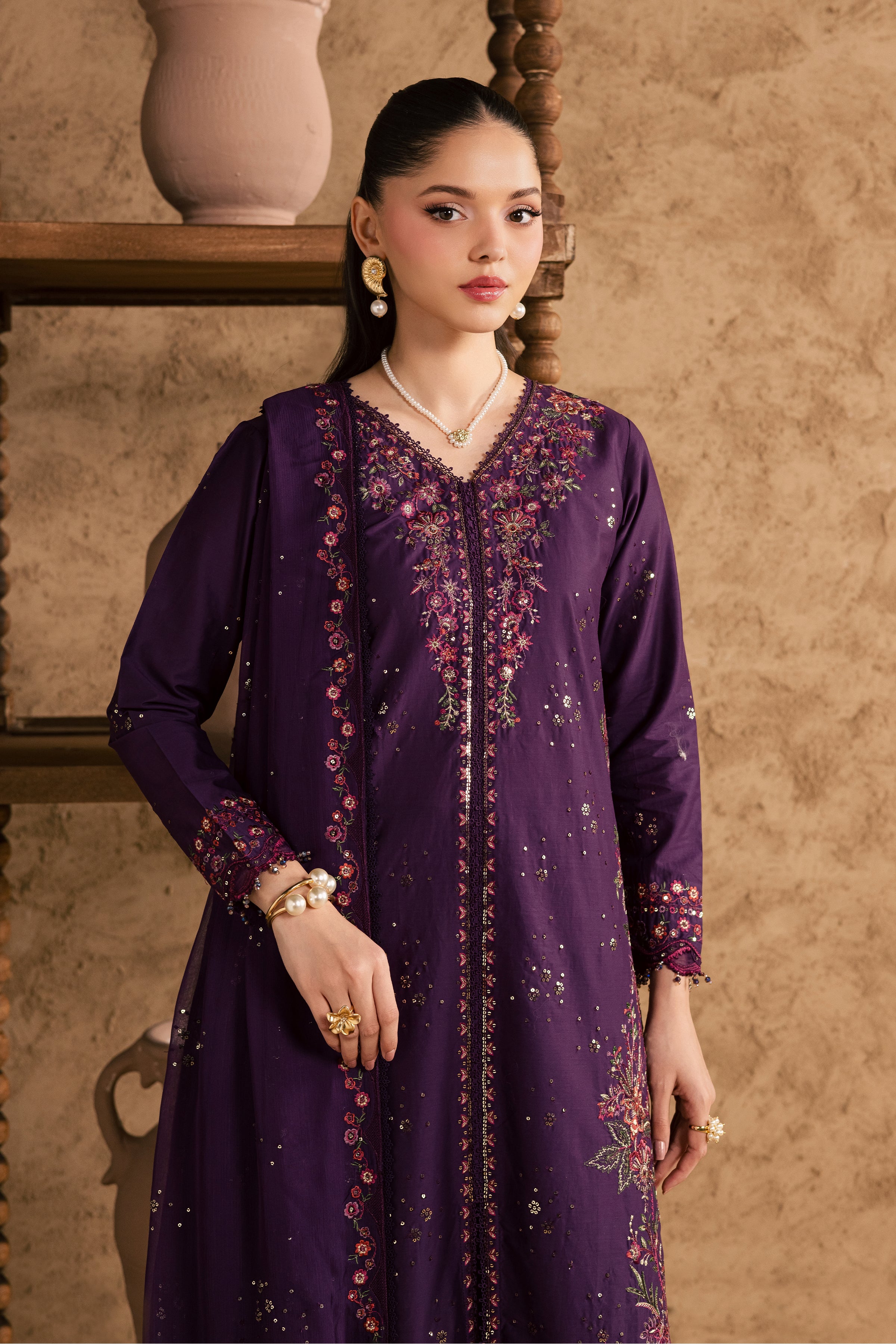  Elaya 3Pc - Festive Eid Pret BATIKEID2026  BATIK   XS / Purple / Giza-S / Purple / Giza-M / Purple / Giza-L / Purple / Giza-XL / Purple / Giza