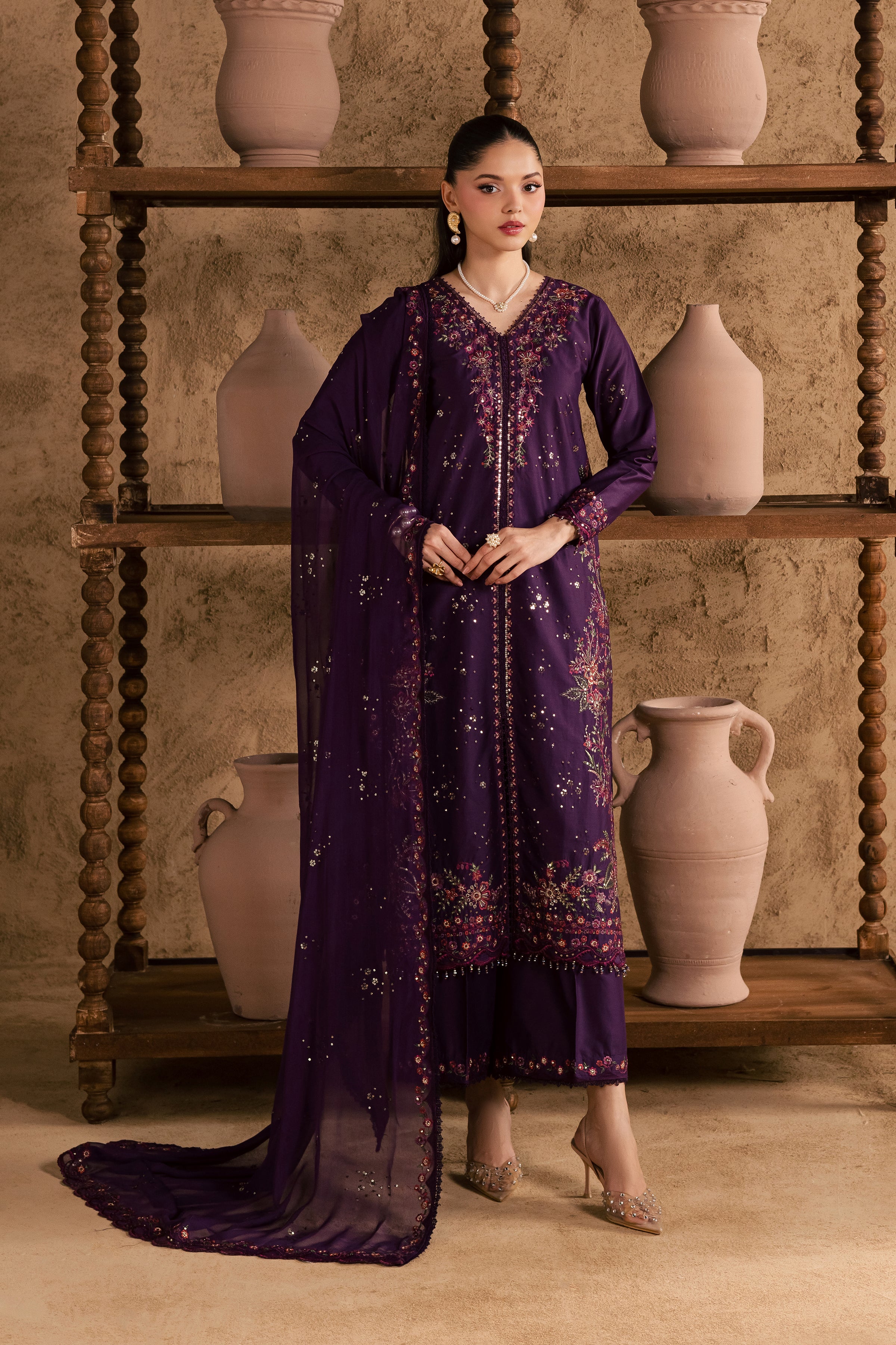  Elaya 3Pc - Festive Eid Pret BATIKEID2026  BATIK   XS / Purple / Giza-S / Purple / Giza-M / Purple / Giza-L / Purple / Giza-XL / Purple / Giza