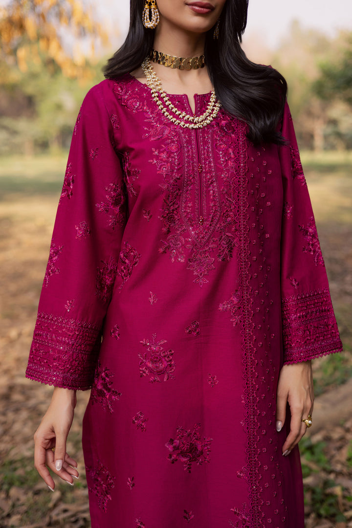  Elea 3Pc - Embroidered Khaddar Dress BATIK WINTER PRET 2025  BATIK   XS / Beaujolais / Khaddar-S / Beaujolais / Khaddar-M / Beaujolais / Khaddar-L / Beaujolais / Khaddar-XL / Beaujolais / Khaddar