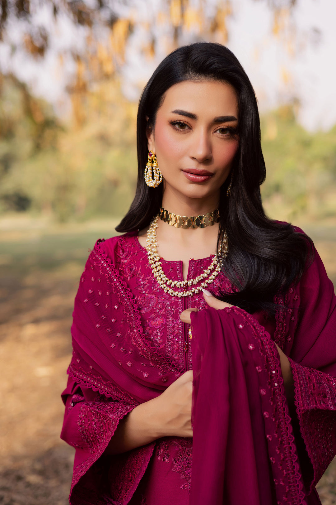  Elea 3Pc - Embroidered Khaddar Dress BATIK WINTER PRET 2025  BATIK   XS / Beaujolais / Khaddar-S / Beaujolais / Khaddar-M / Beaujolais / Khaddar-L / Beaujolais / Khaddar-XL / Beaujolais / Khaddar