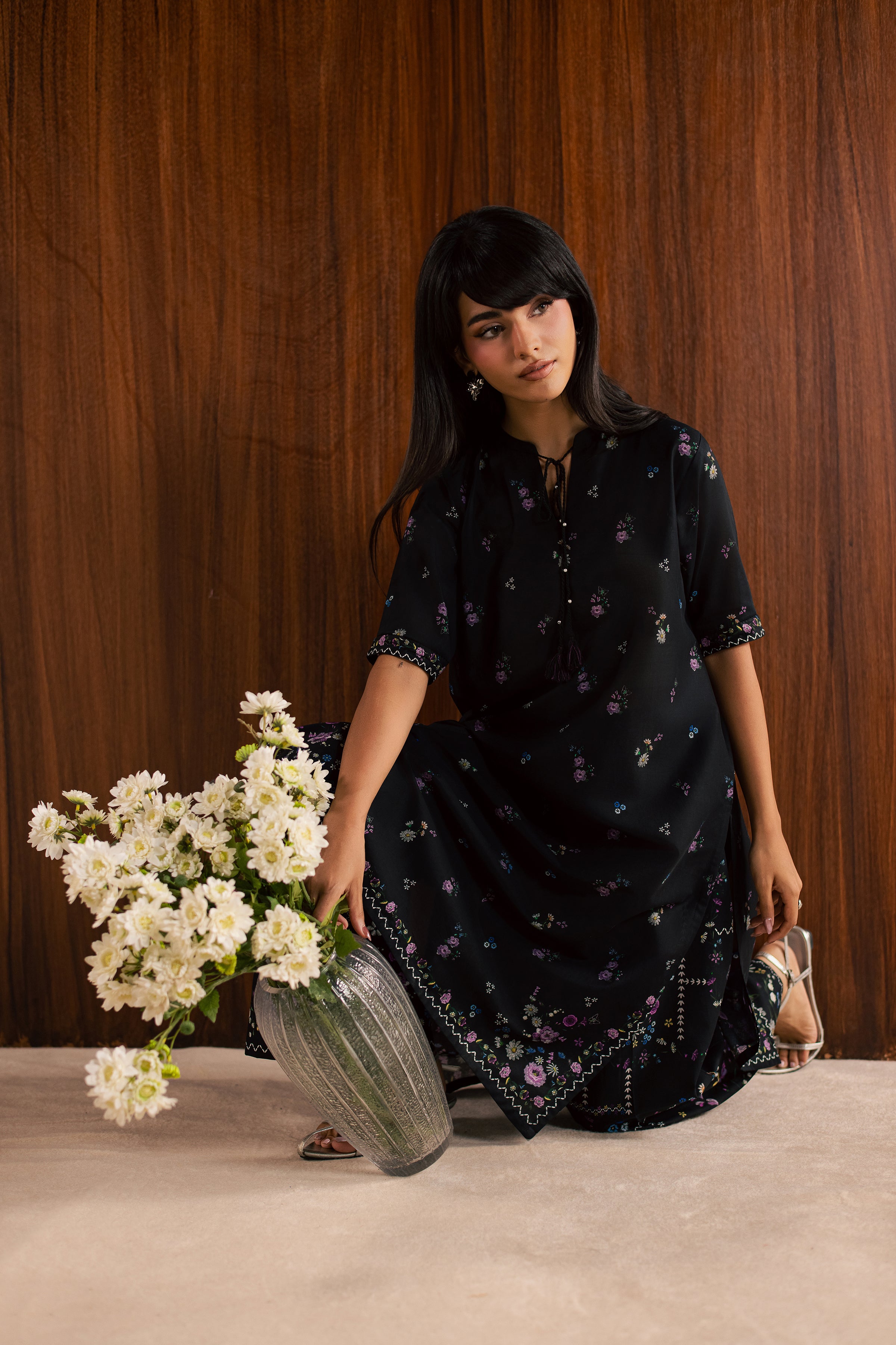  Eleven 2Pc - Printed Lawn Dress BATIKSS26  BATIK   XS / Black / Lawn-S / Black / Lawn-M / Black / Lawn-L / Black / Lawn-XL / Black / Lawn