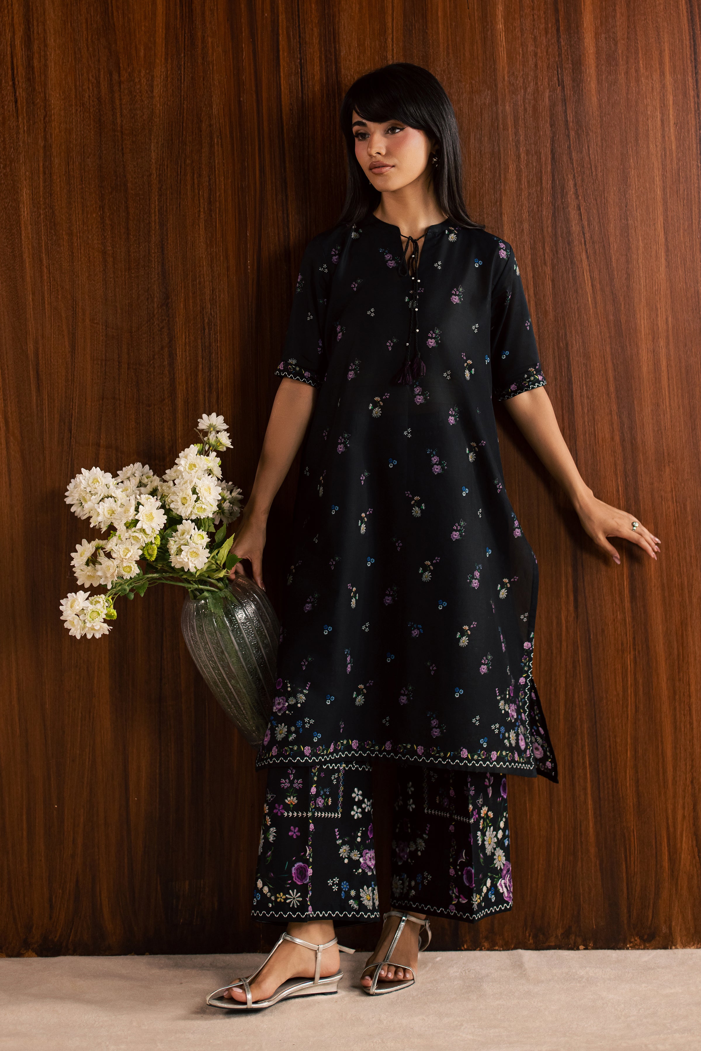  Eleven 2Pc - Printed Lawn Dress BATIKSS26  BATIK   XS / Black / Lawn-S / Black / Lawn-M / Black / Lawn-L / Black / Lawn-XL / Black / Lawn