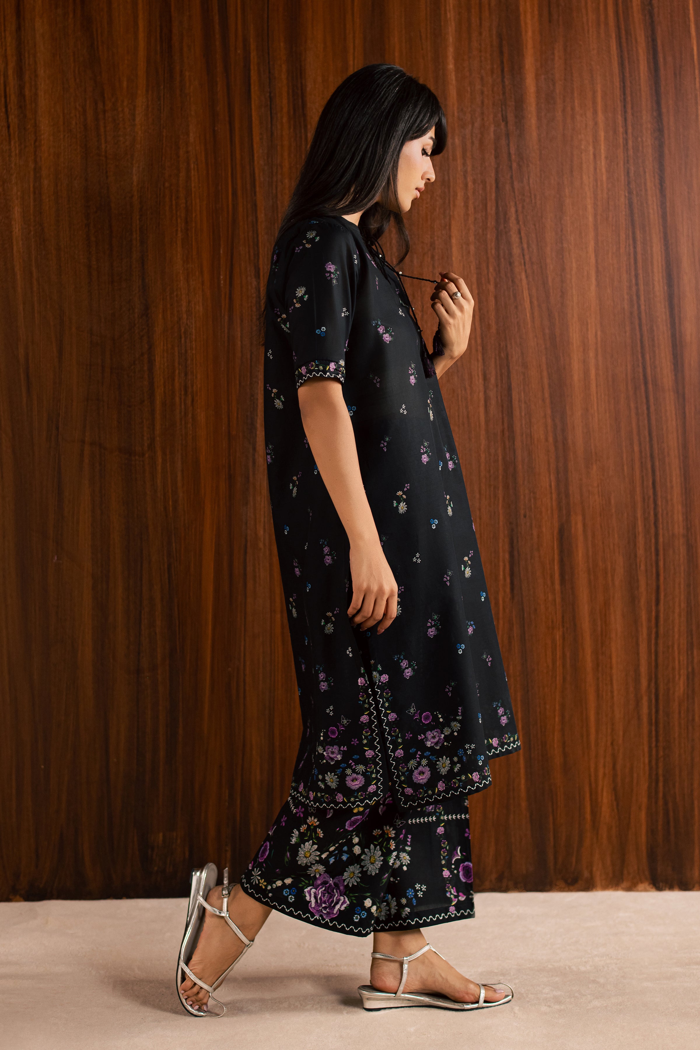  Eleven 2Pc - Printed Lawn Dress BATIKSS26  BATIK   XS / Black / Lawn-S / Black / Lawn-M / Black / Lawn-L / Black / Lawn-XL / Black / Lawn