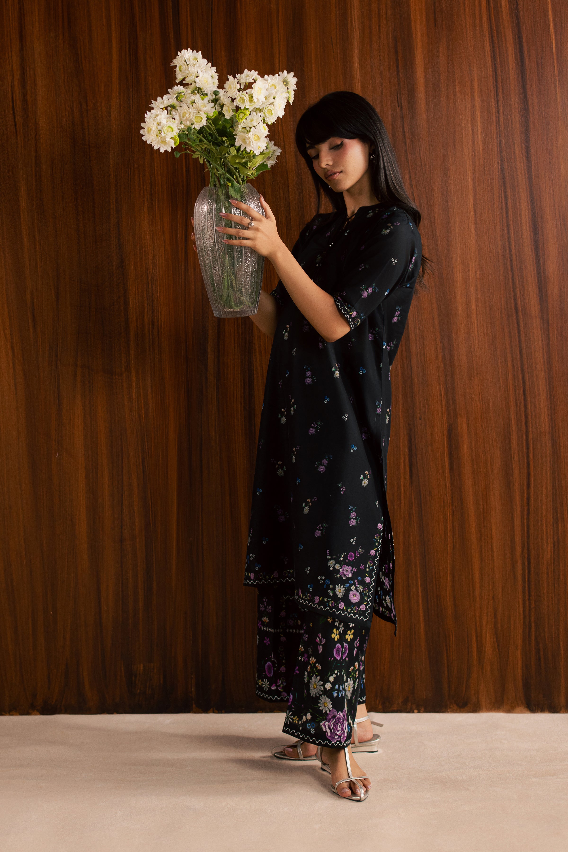  Eleven 2Pc - Printed Lawn Dress BATIKSS26  BATIK   XS / Black / Lawn-S / Black / Lawn-M / Black / Lawn-L / Black / Lawn-XL / Black / Lawn