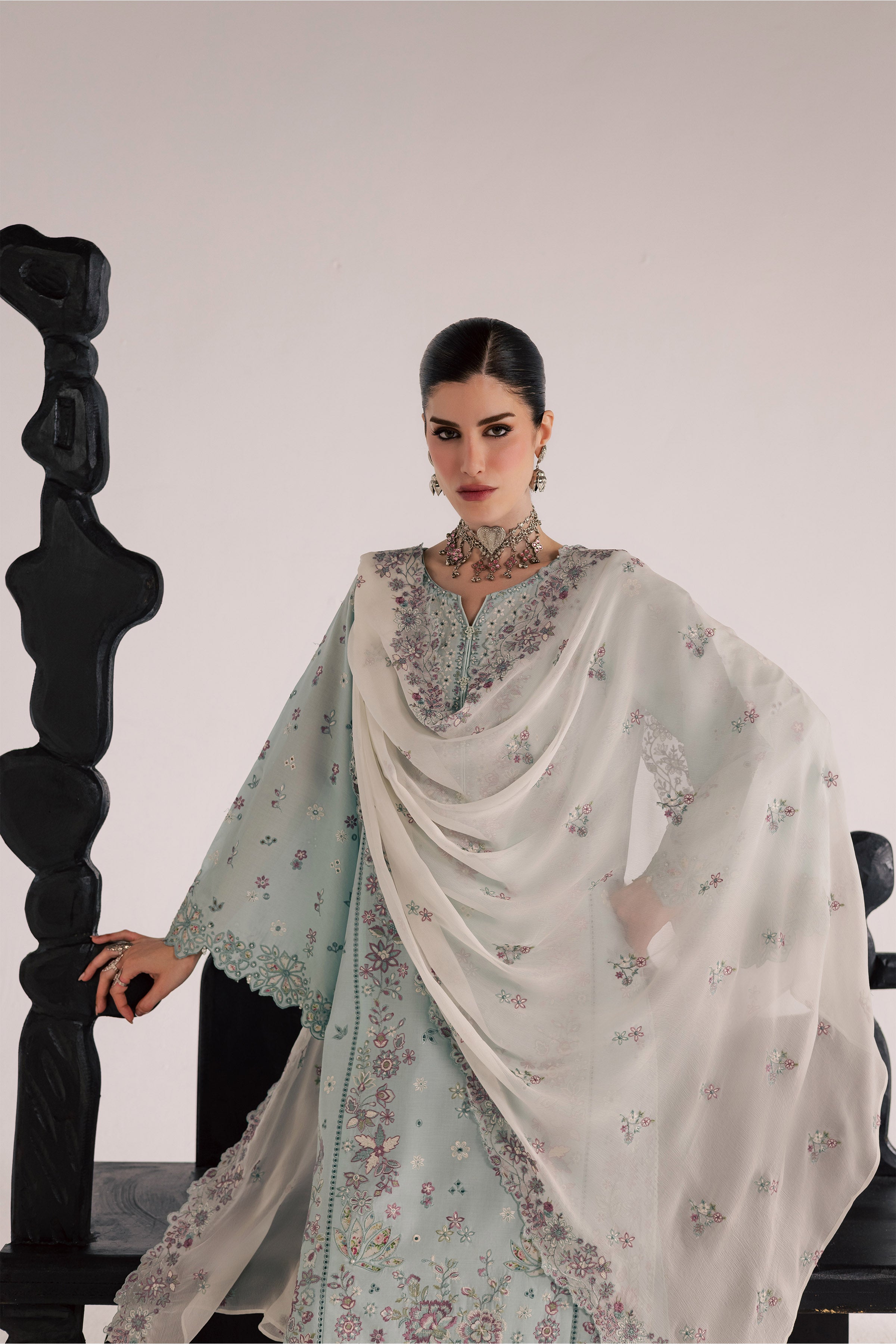  Elide 3Pc - Festive Eid Pret BATIKSS26  BATIK   XS / Blue Glow / Pima Lawn-S / Blue Glow / Pima Lawn-M / Blue Glow / Pima Lawn-L / Blue Glow / Pima Lawn-XL / Blue Glow / Pima Lawn