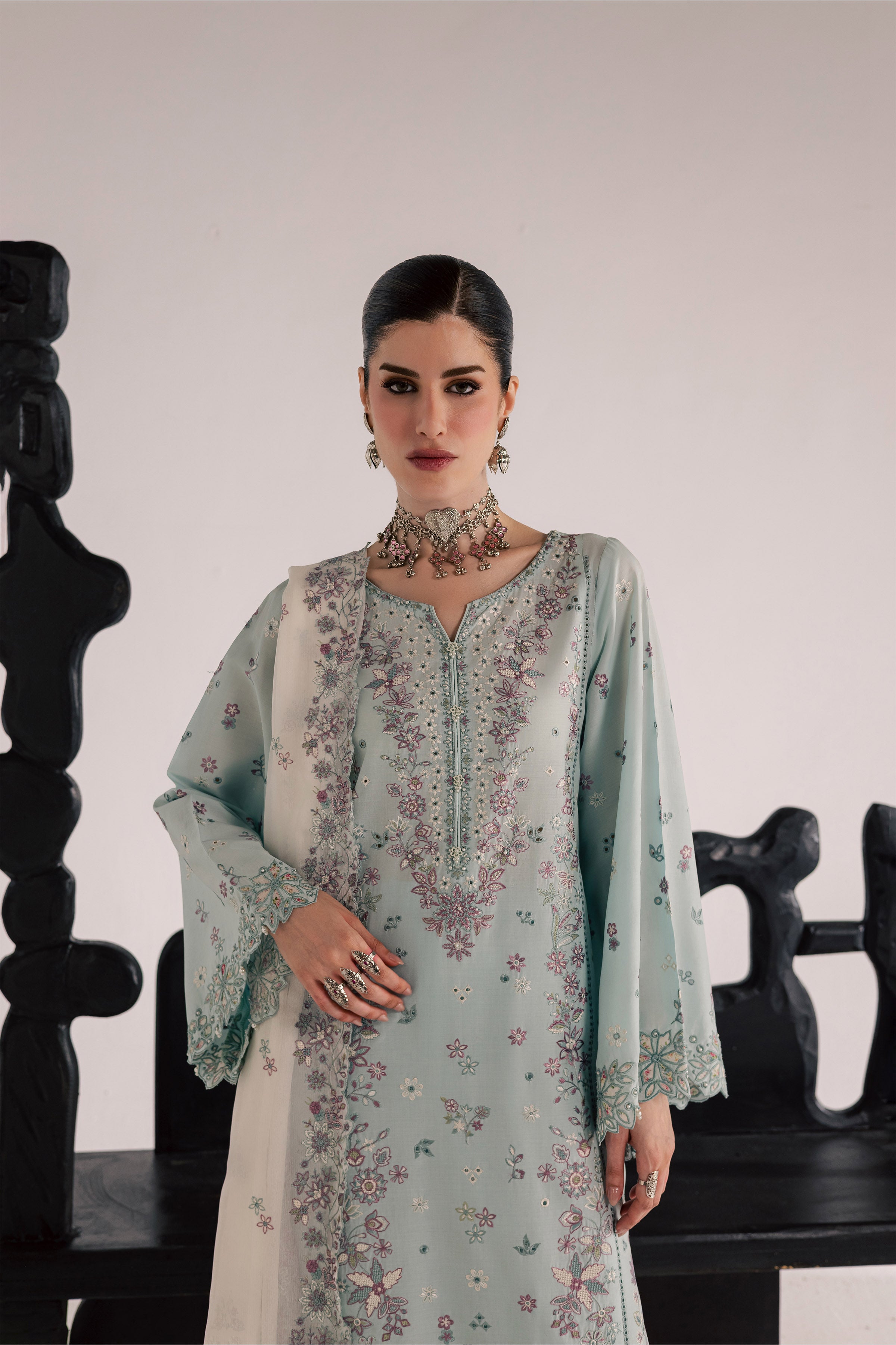  Elide 3Pc - Festive Eid Pret BATIKSS26  BATIK   XS / Blue Glow / Pima Lawn-S / Blue Glow / Pima Lawn-M / Blue Glow / Pima Lawn-L / Blue Glow / Pima Lawn-XL / Blue Glow / Pima Lawn
