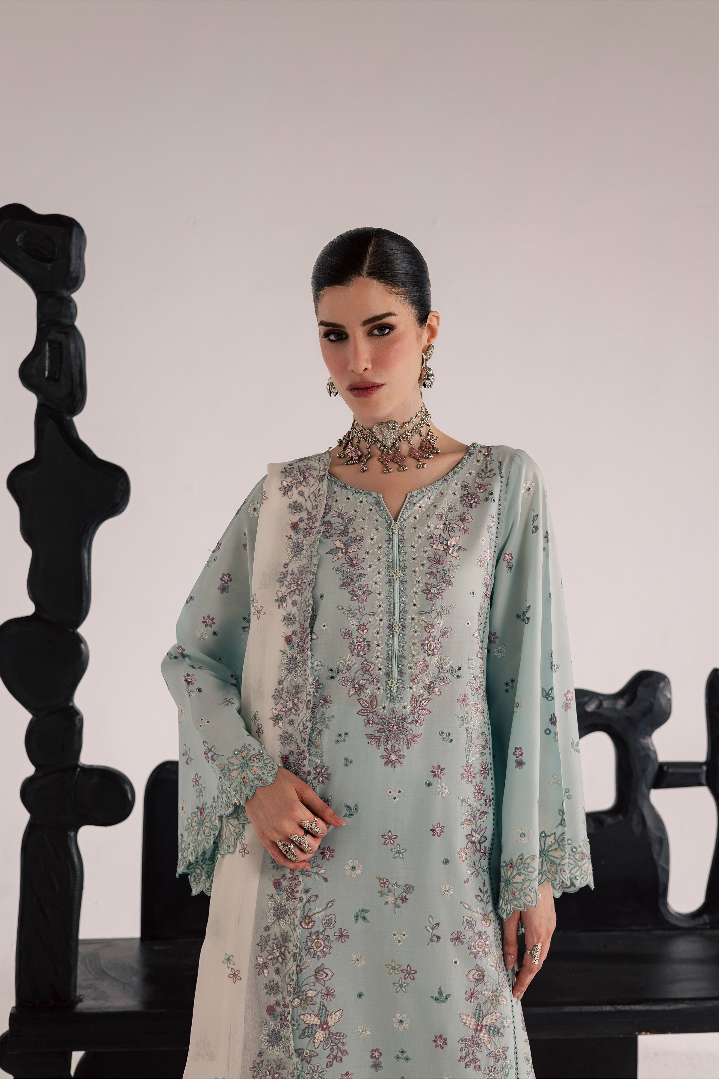  Elide 3Pc - Festive Eid Pret BATIKSS26  BATIK   XS / Blue Glow / Pima Lawn-S / Blue Glow / Pima Lawn-M / Blue Glow / Pima Lawn-L / Blue Glow / Pima Lawn-XL / Blue Glow / Pima Lawn