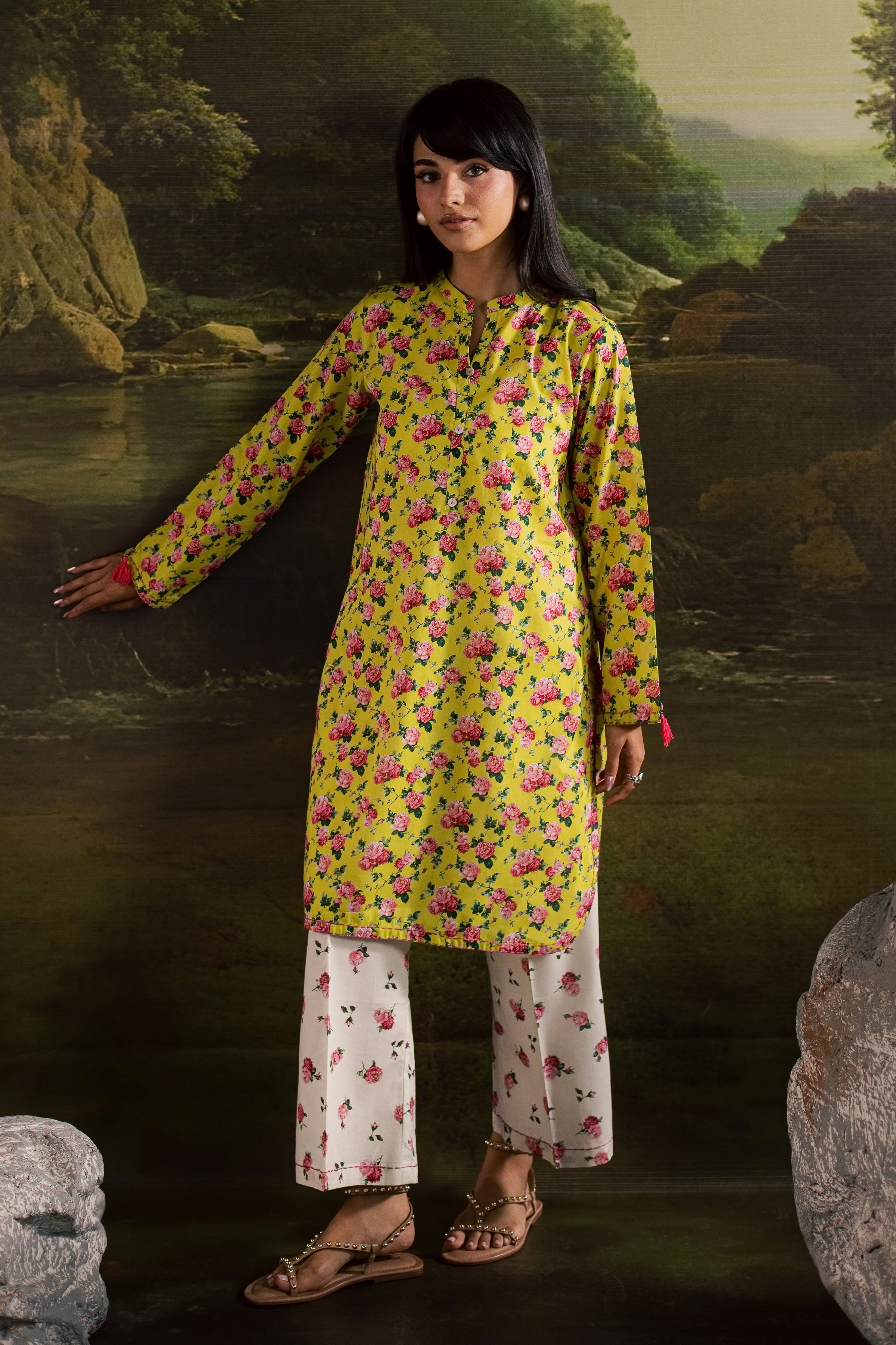  Elieen 2Pc - Printed Lawn Dress BATIKSS26  BATIK   XS / Green / Lawn-S / Green / Lawn-M / Green / Lawn-L / Green / Lawn-XL / Green / Lawn
