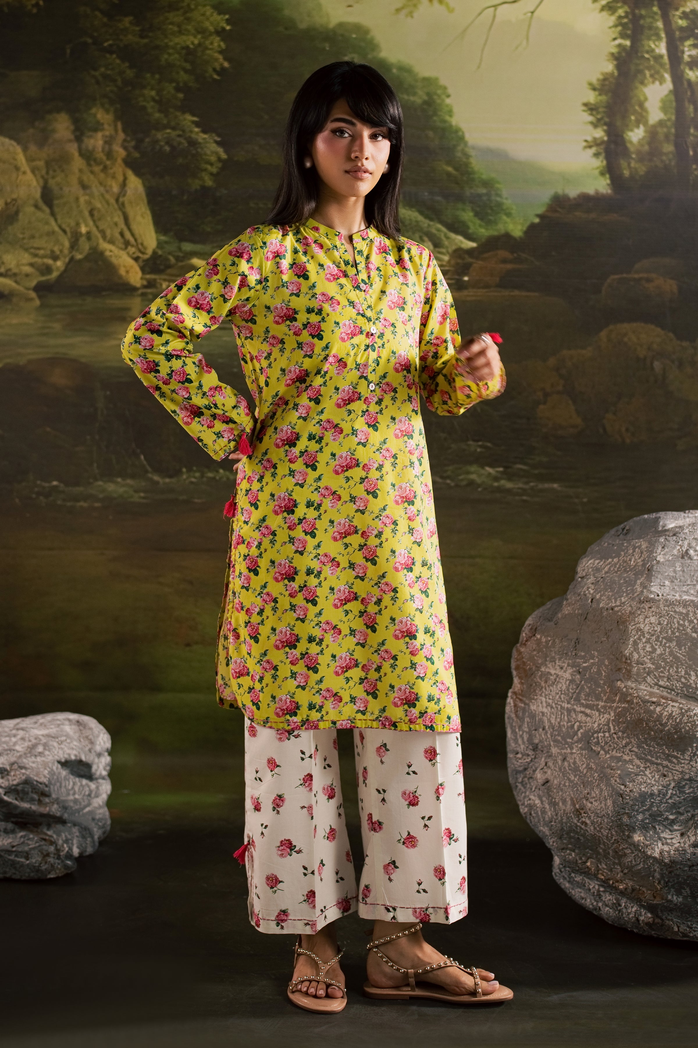  Elieen 2Pc - Printed Lawn Dress BATIKSS26  BATIK   XS / Green / Lawn-S / Green / Lawn-M / Green / Lawn-L / Green / Lawn-XL / Green / Lawn