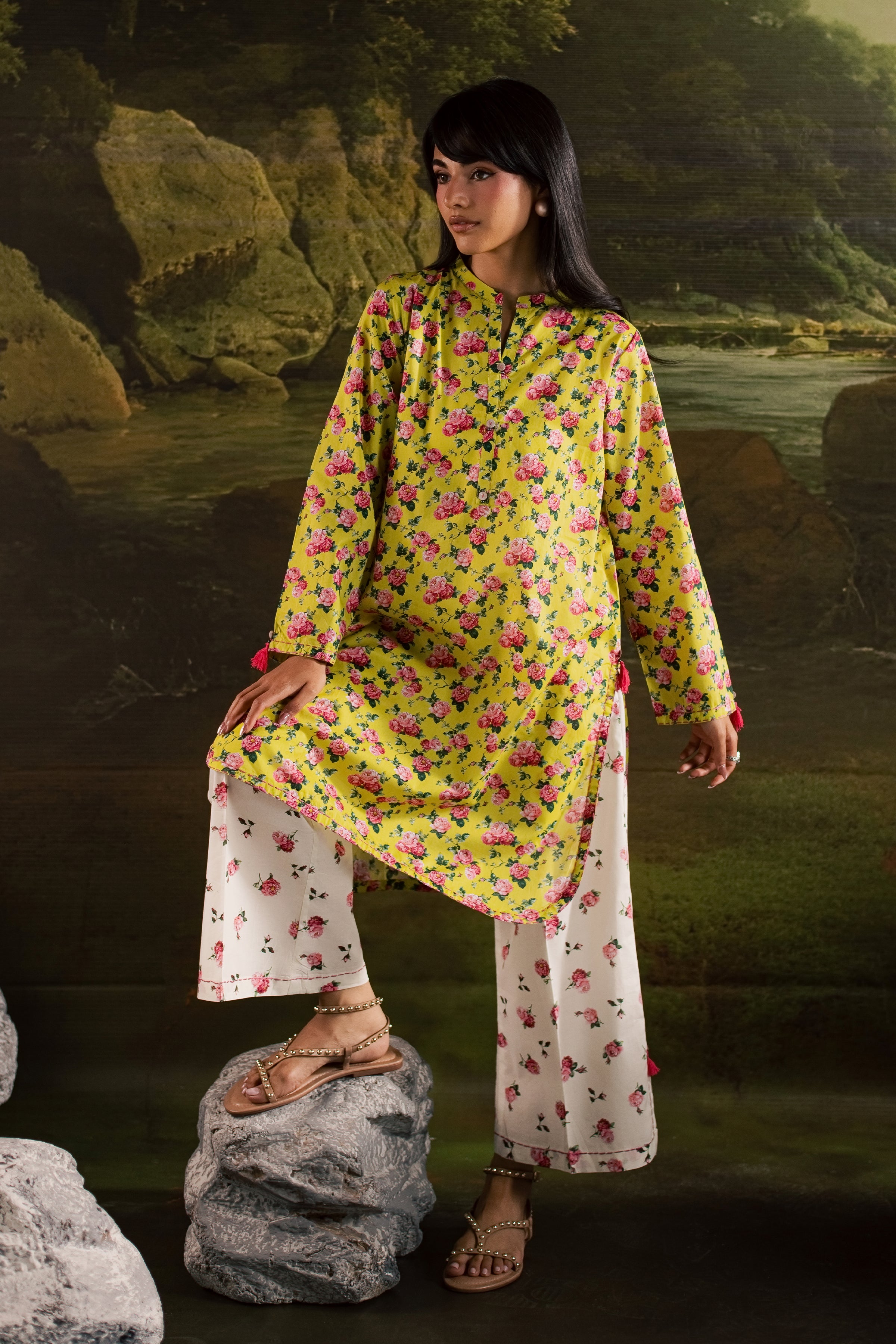  Elieen 2Pc - Printed Lawn Dress BATIKSS26  BATIK   XS / Green / Lawn-S / Green / Lawn-M / Green / Lawn-L / Green / Lawn-XL / Green / Lawn