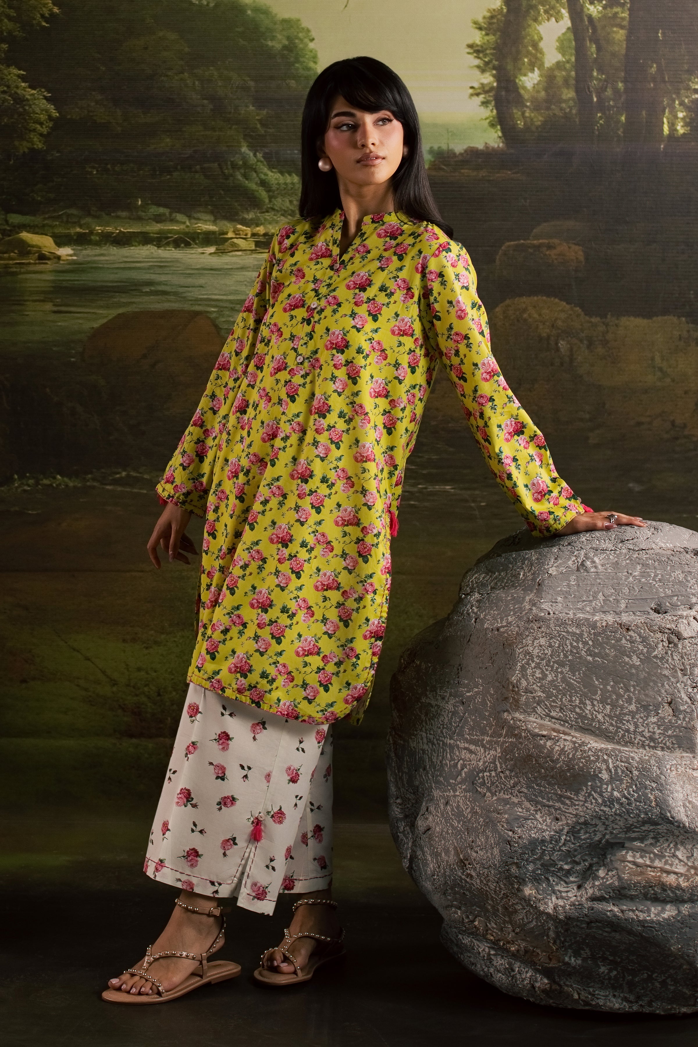  Elieen 2Pc - Printed Lawn Dress BATIKSS26  BATIK   XS / Green / Lawn-S / Green / Lawn-M / Green / Lawn-L / Green / Lawn-XL / Green / Lawn
