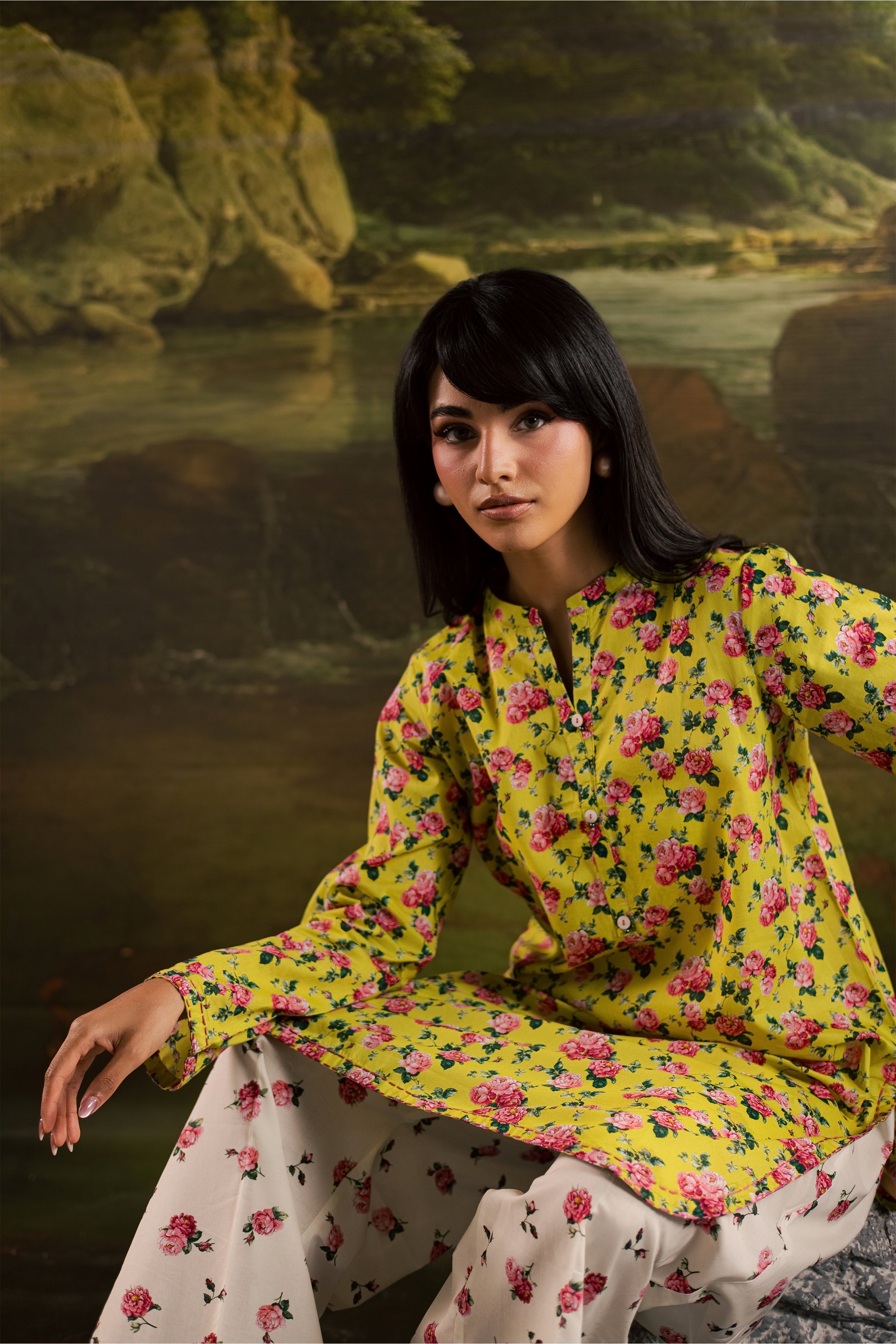  Elieen 2Pc - Printed Lawn Dress BATIKSS26  BATIK   XS / Green / Lawn-S / Green / Lawn-M / Green / Lawn-L / Green / Lawn-XL / Green / Lawn