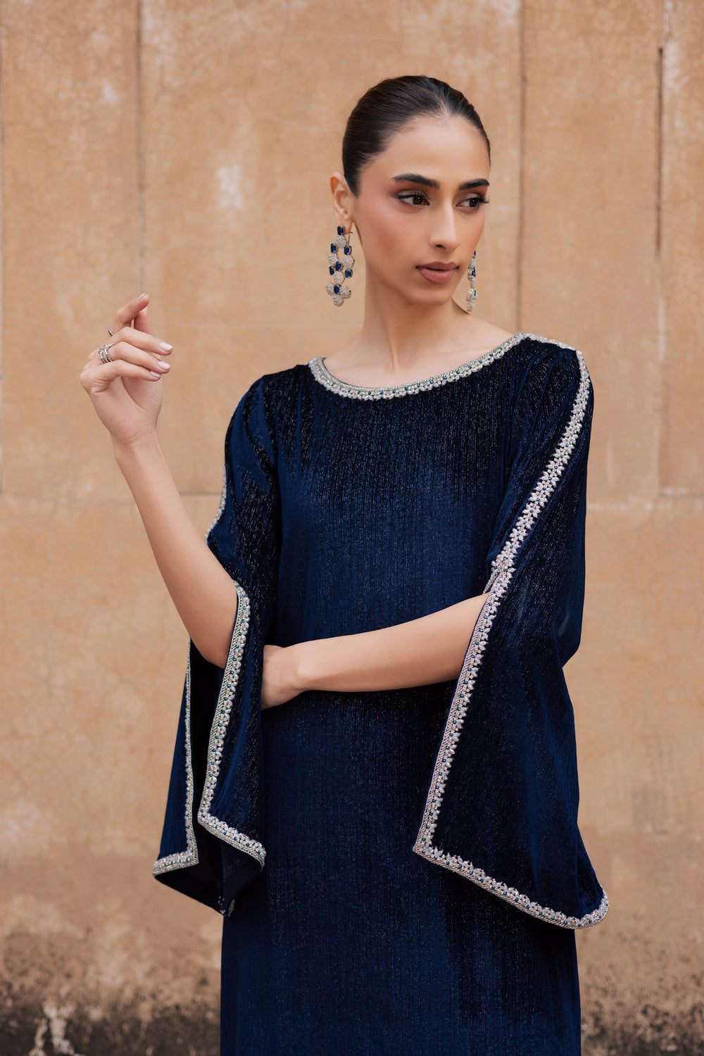  Ellia 2Pc - Velvet Formal Dress BATIKstudio  BATIK   S / Navy Blue / Velvet-M / Navy Blue / Velvet-L / Navy Blue / Velvet