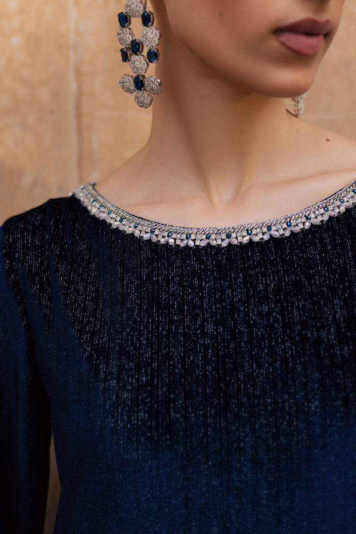  Ellia 2Pc - Velvet Formal Dress BATIKstudio  BATIK   S / Navy Blue / Velvet-M / Navy Blue / Velvet-L / Navy Blue / Velvet