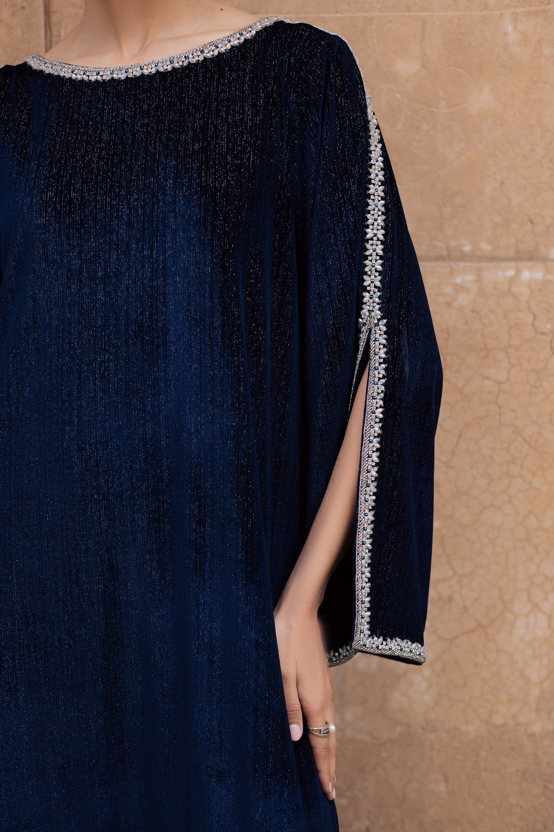  Ellia 2Pc - Velvet Formal Dress BATIKstudio  BATIK   S / Navy Blue / Velvet-M / Navy Blue / Velvet-L / Navy Blue / Velvet