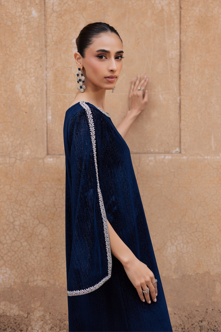  Ellia 2Pc - Velvet Formal Dress BATIKstudio  BATIK   S / Navy Blue / Velvet-M / Navy Blue / Velvet-L / Navy Blue / Velvet