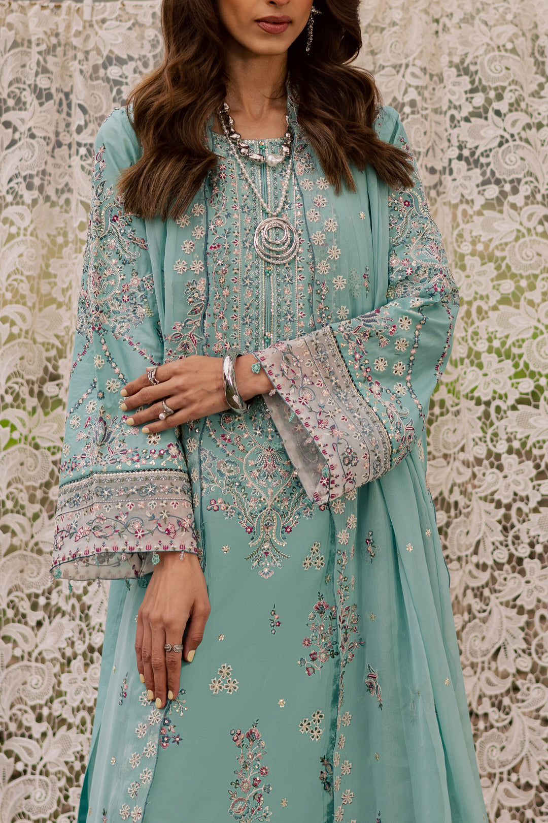  Emerald Toska 3Pc - Festive Embroidered Lawn BATIKEID2026  BATIK   XS / Emerald / Pima Lawn-S / Emerald / Pima Lawn-M / Emerald / Pima Lawn-L / Emerald / Pima Lawn-XL / Emerald / Pima Lawn