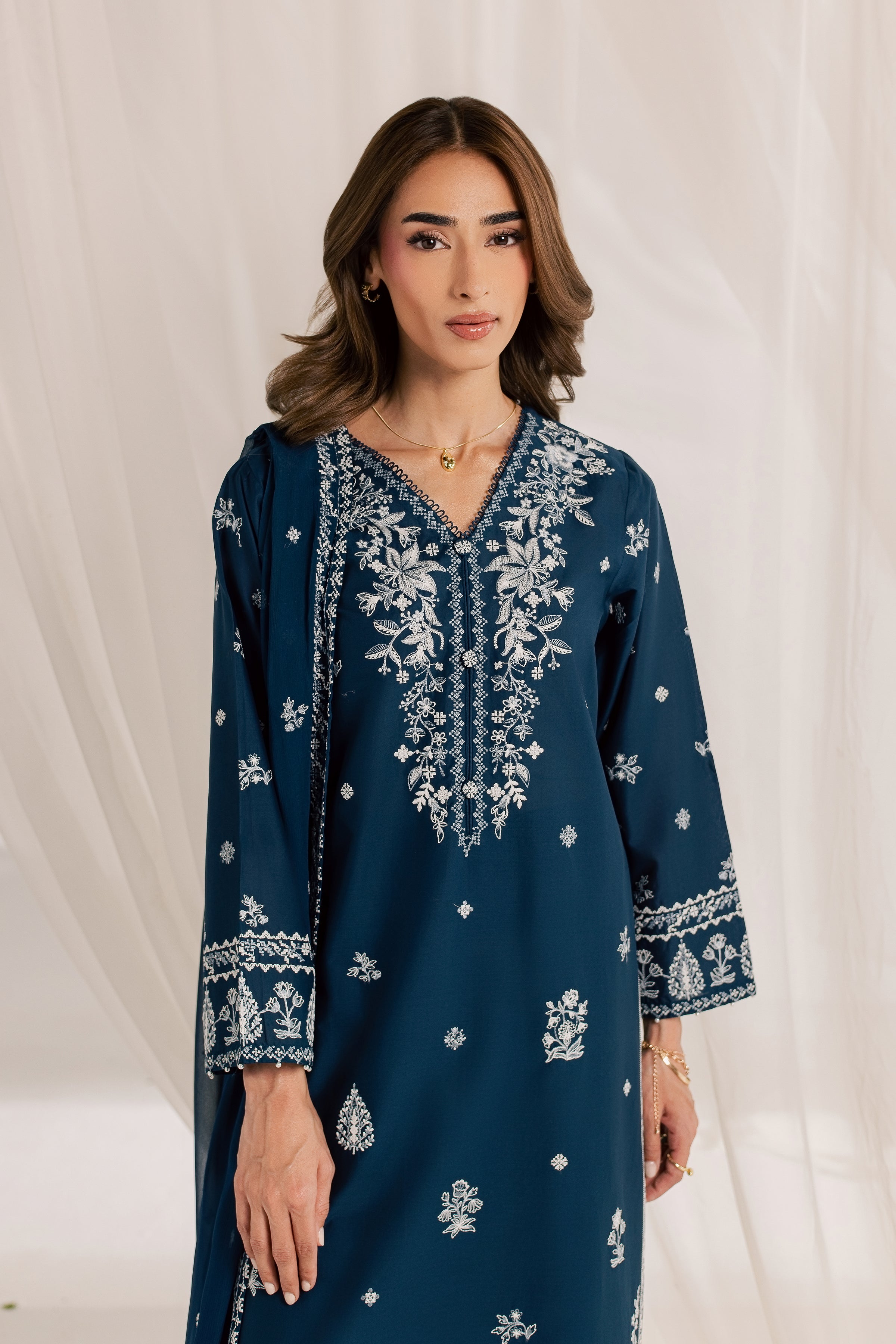  Esaam 3Pc - Embroidered Lawn Dress EverydayEdit26  BATIK   XS / Space Blue / Pima Lawn-S / Space Blue / Pima Lawn-M / Space Blue / Pima Lawn-L / Space Blue / Pima Lawn-XL / Space Blue / Pima Lawn