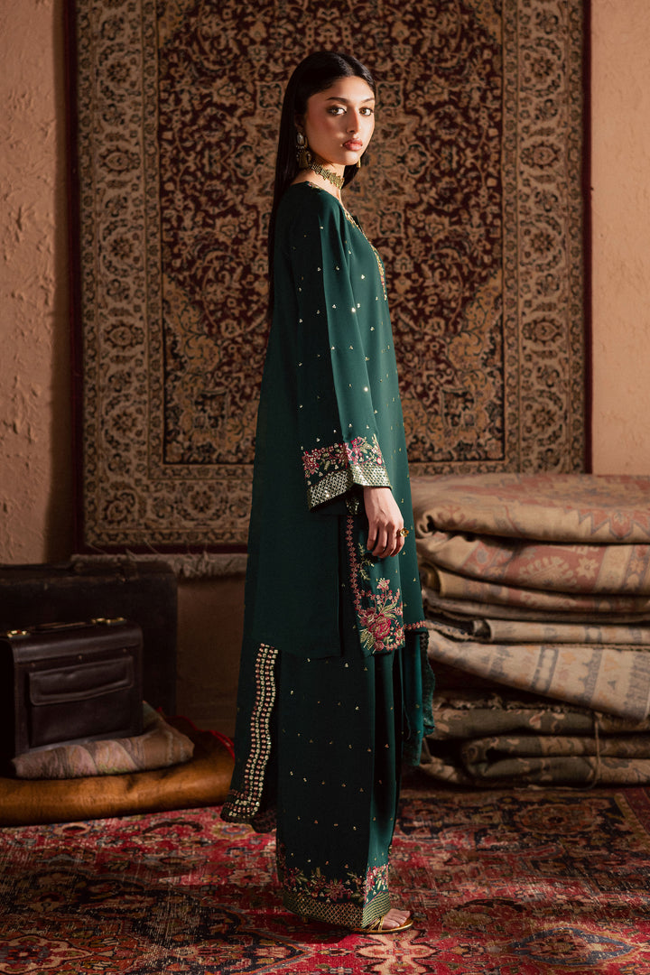  Esmer 3Pc- Festive Luxe Pret BATIKSTUDIO2025  BATIK   S / Forest Green / Georgette-M / Forest Green / Georgette-L / Forest Green / Georgette