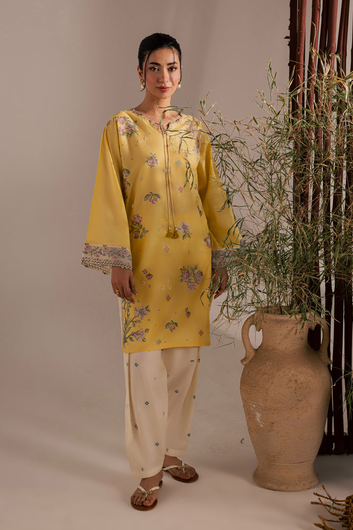  Eve 2Pc - Embroidered Lawn Dress EverydayEdit26  BATIK   XS / Ochre / Pima Lawn-S / Ochre / Pima Lawn-M / Ochre / Pima Lawn-L / Ochre / Pima Lawn-XL / Ochre / Pima Lawn