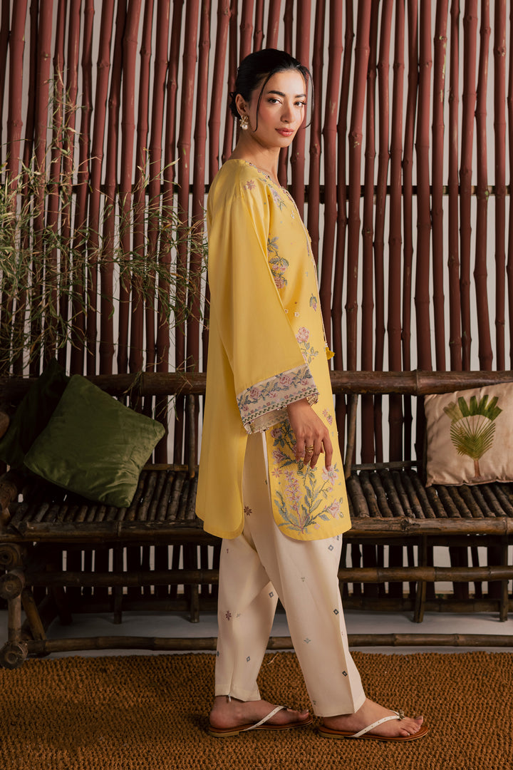  Eve 2Pc - Embroidered Lawn Dress EverydayEdit26  BATIK   XS / Ochre / Pima Lawn-S / Ochre / Pima Lawn-M / Ochre / Pima Lawn-L / Ochre / Pima Lawn-XL / Ochre / Pima Lawn
