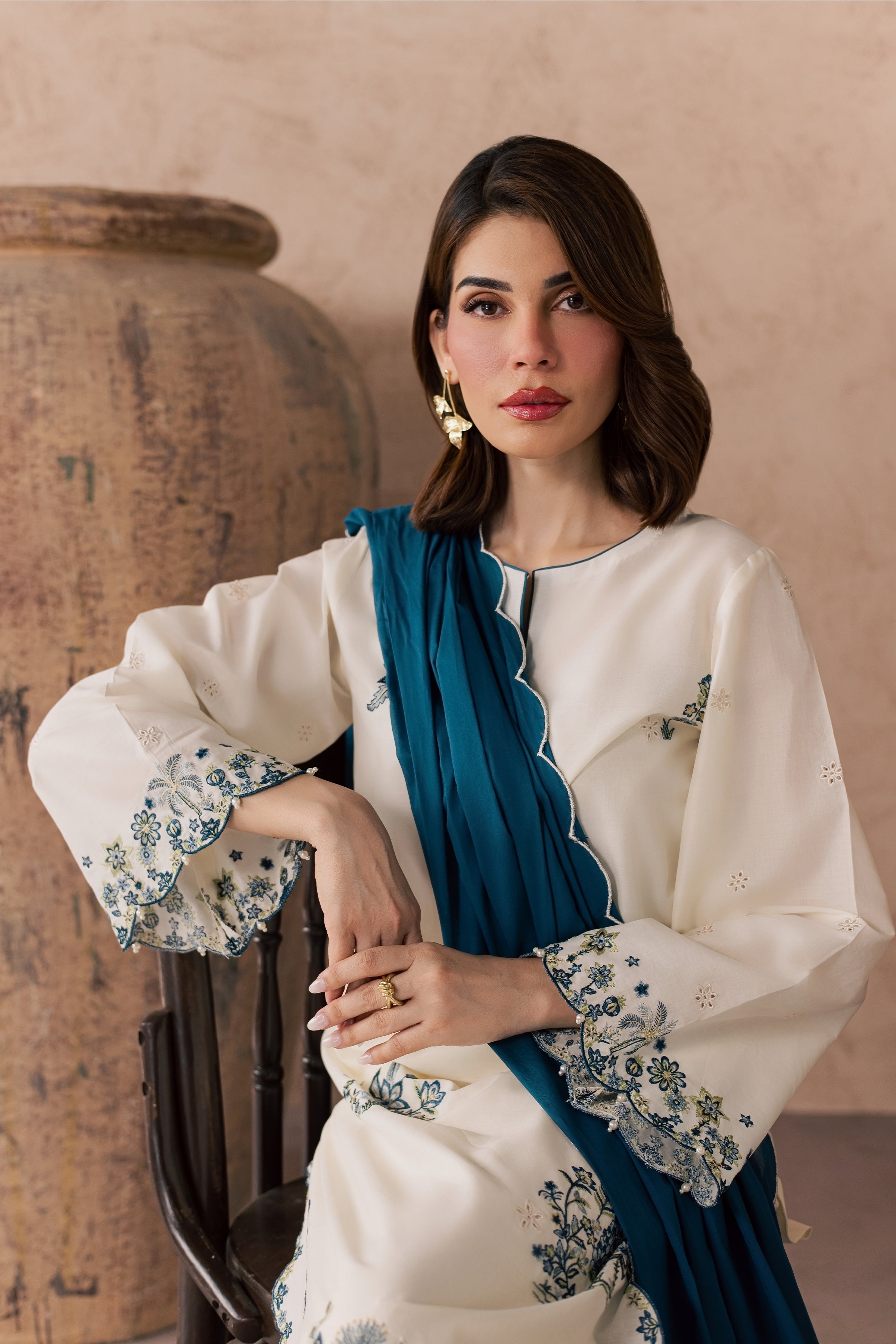  Fable 3Pc - Embroidered Lawn Dress EverydayEdit26  BATIK   XS / Eggnog / Pima Lawn-S / Eggnog / Pima Lawn-M / Eggnog / Pima Lawn-L / Eggnog / Pima Lawn-XL / Eggnog / Pima Lawn
